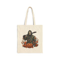 Halloween Scarecrow Tote Bag – Grim Reaper Pumpkin Harvest Canvas Tote