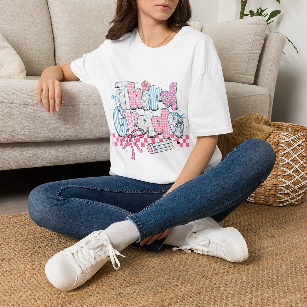 Third Grade T-Shirt — Cute Pastel School Shirt for Teachers & Students