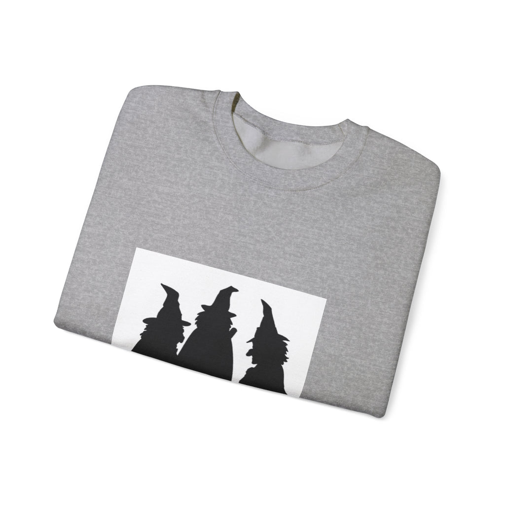 Witch Silhouette Crewneck Sweatshirt – Spooky Trio Halloween Pullover