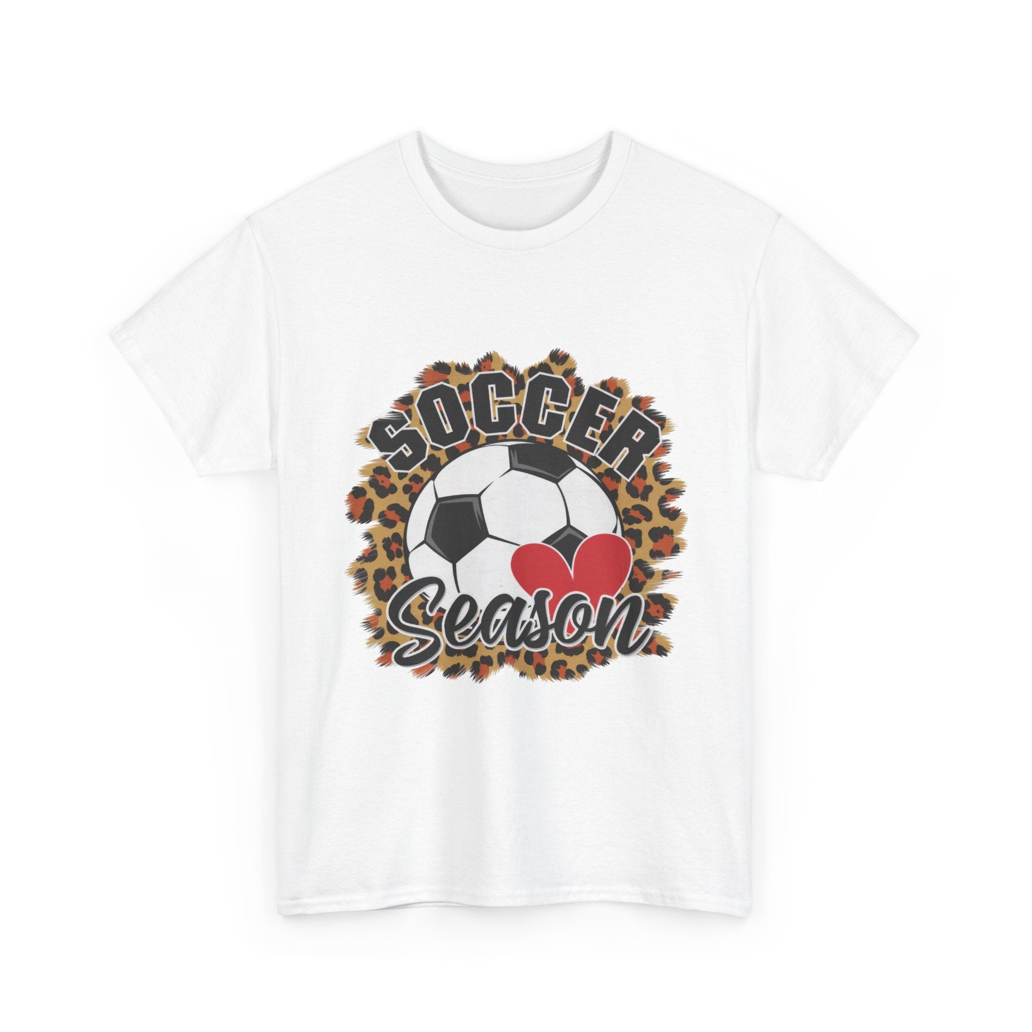 Soccer Season Leopard Heart T‑Shirt