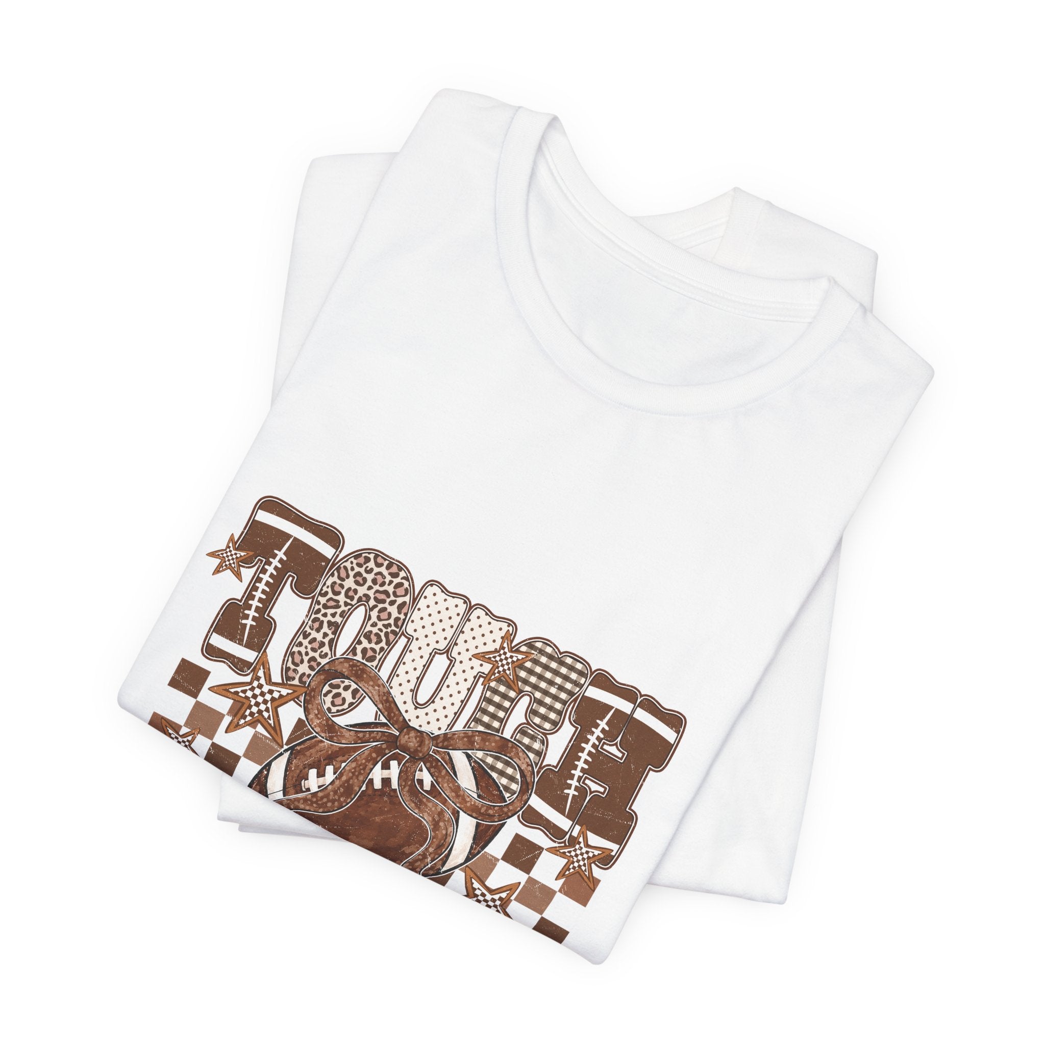 TouCh Down Bulldog Tee – Vintage Checkerboard Graphic T-Shirt