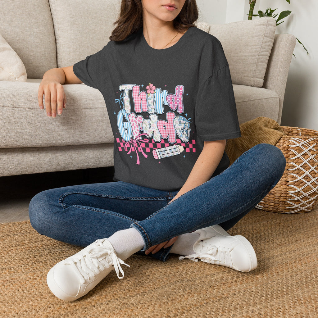 Third Grade T-Shirt — Cute Pastel School Shirt for Teachers & Students
