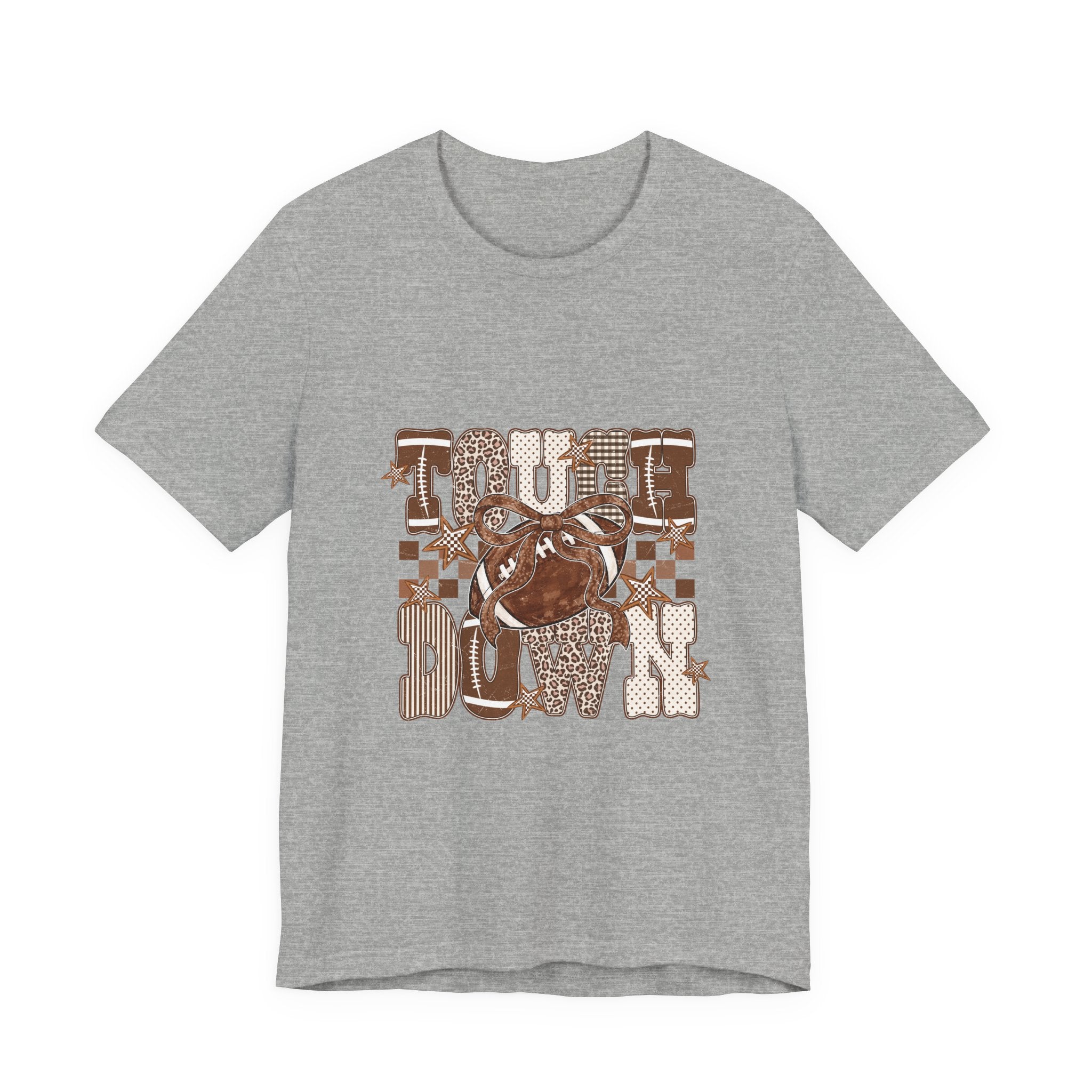 TouCh Down Bulldog Tee – Vintage Checkerboard Graphic T-Shirt