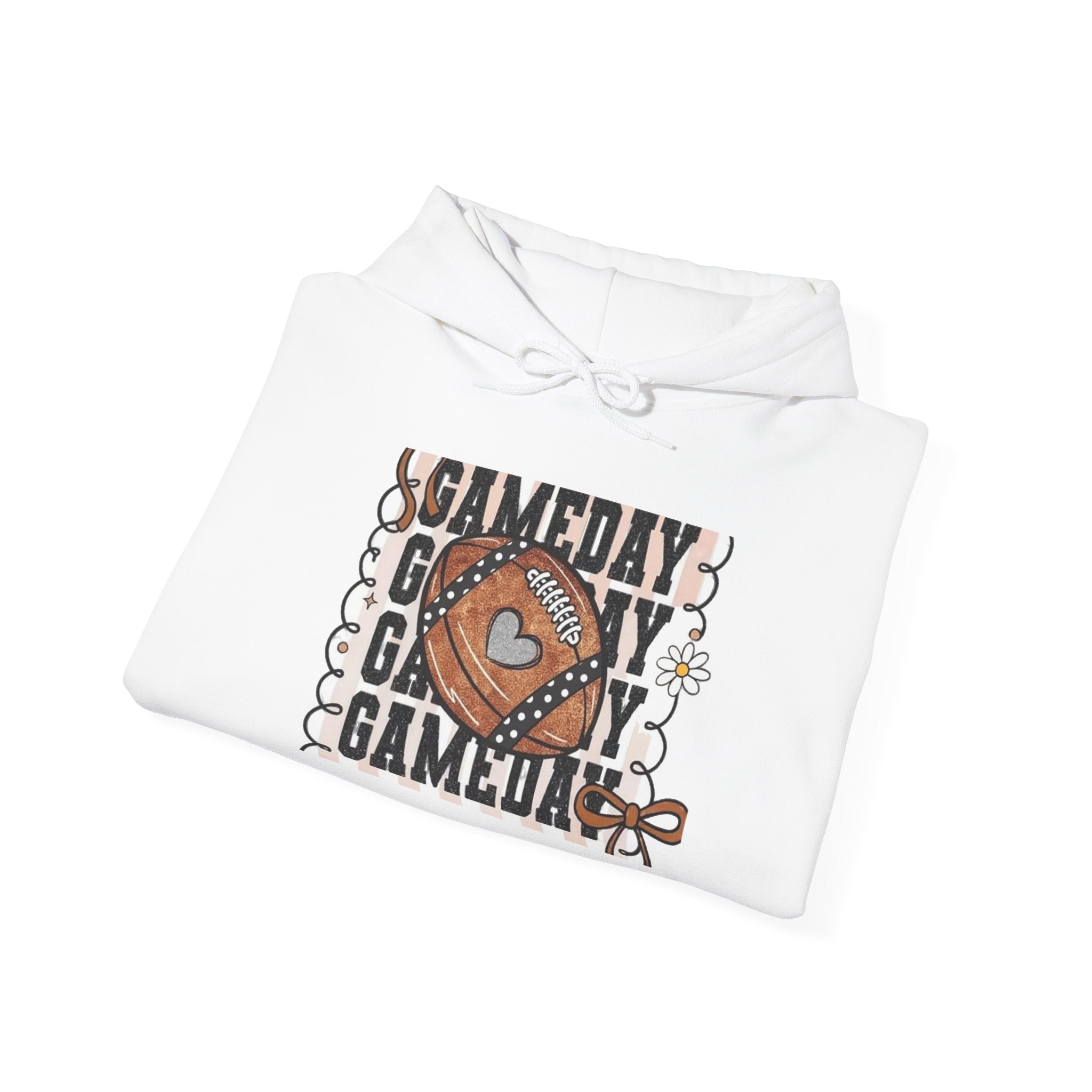 Gameday Football Hoodie — Vintage Football Glove Graphic