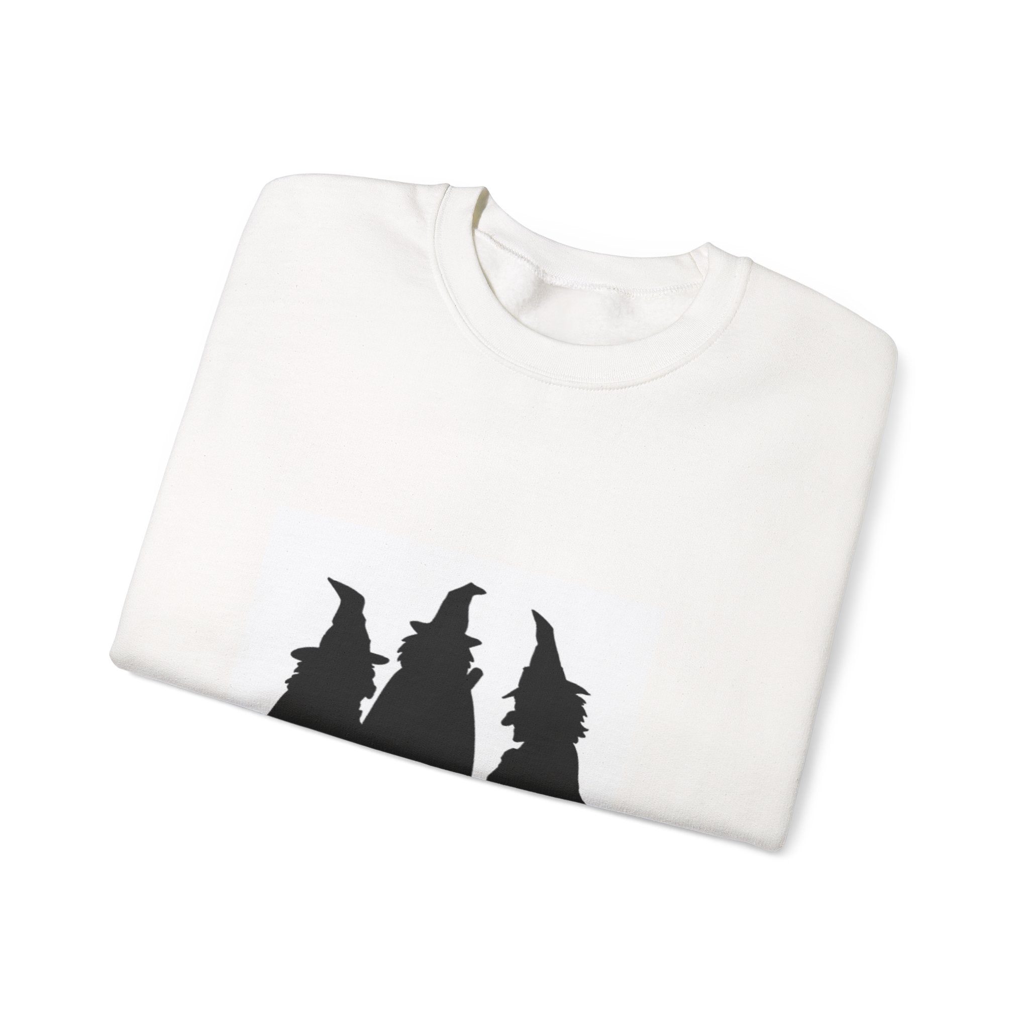Witch Silhouette Crewneck Sweatshirt – Spooky Trio Halloween Pullover