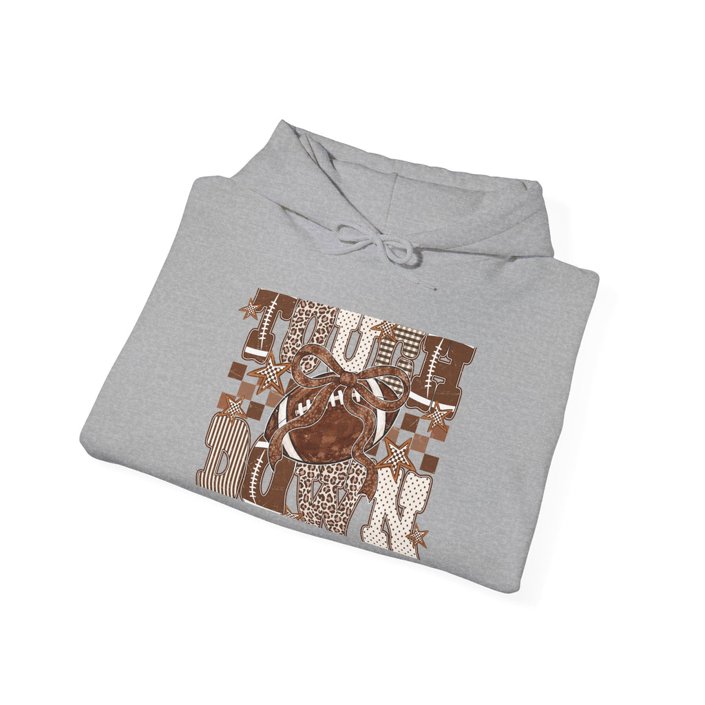 Retro Brown 'Groove Baby' Graphic Hoodie — Vintage Checkerboard Planet Design