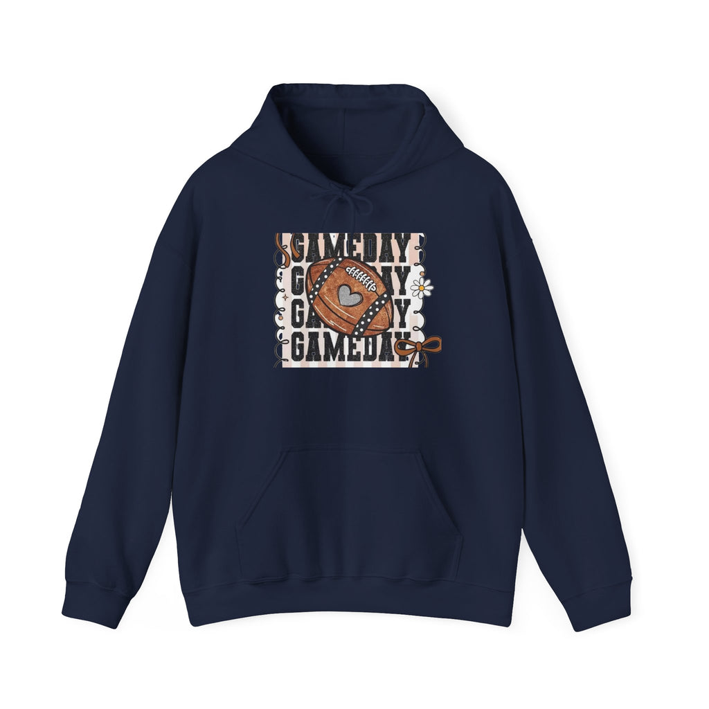Gameday Football Hoodie — Vintage Football Glove Graphic