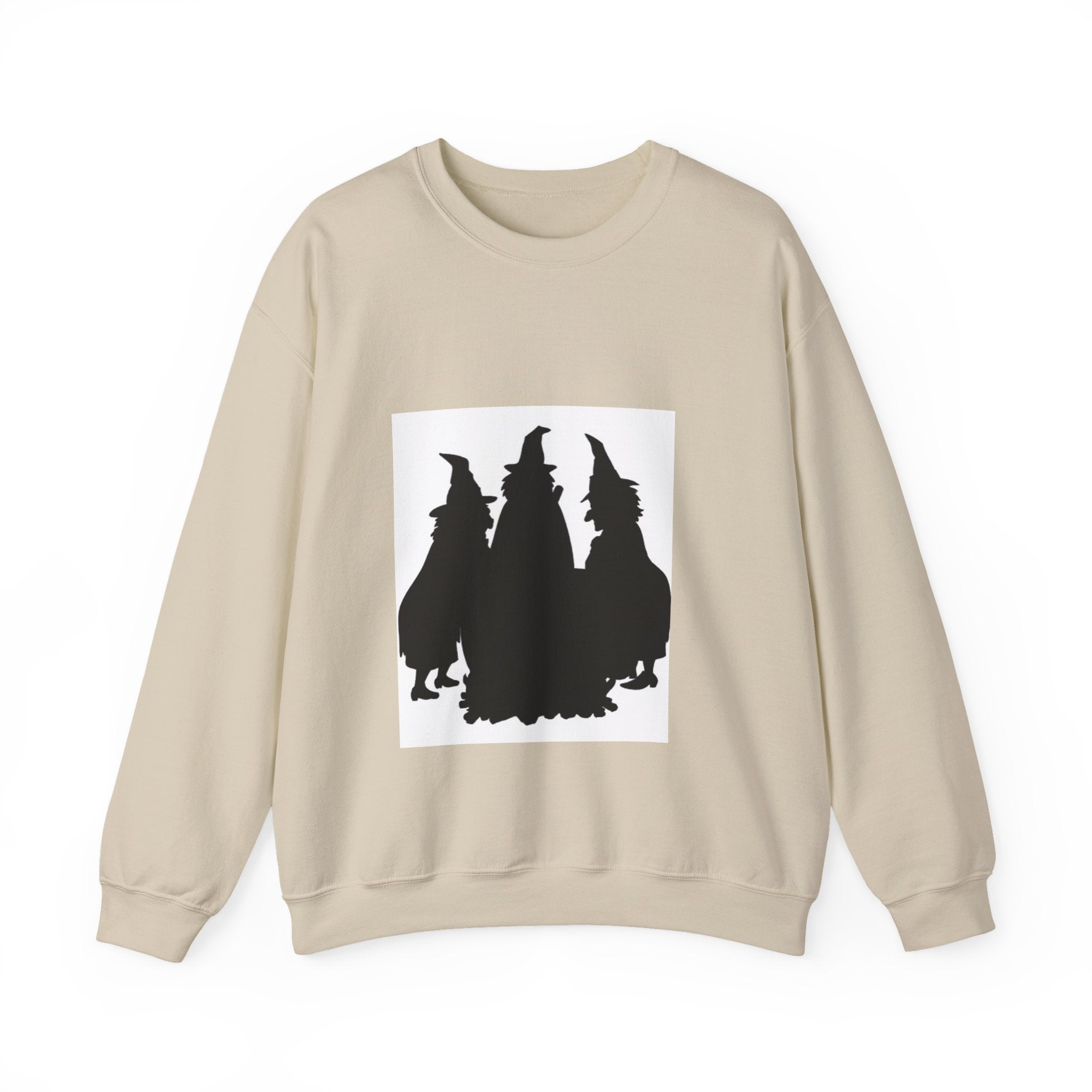 Witch Silhouette Crewneck Sweatshirt – Spooky Trio Halloween Pullover