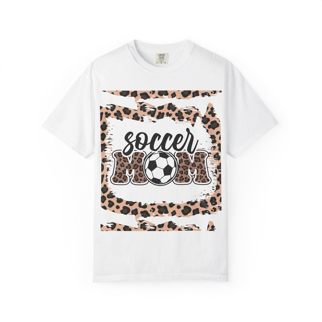 Soccer Mom Leopard Print T-Shirt – Soccer Ball Graphic Tee for Proud Moms