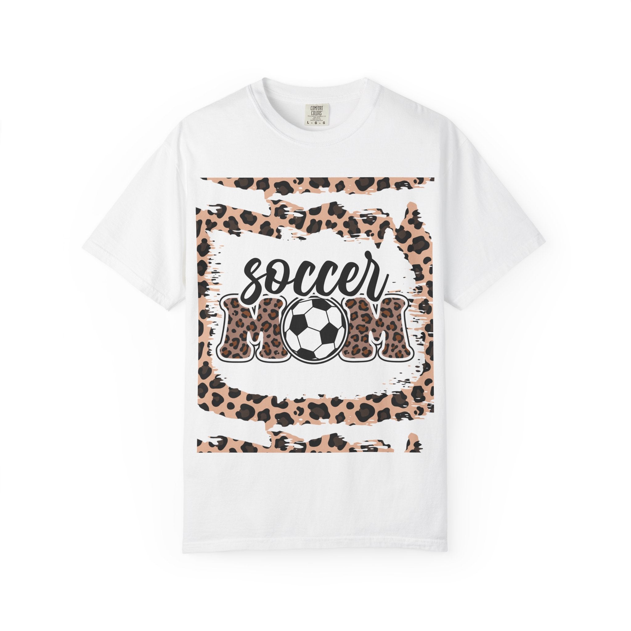 Soccer Mom Leopard Print T-Shirt – Soccer Ball Graphic Tee for Proud Moms