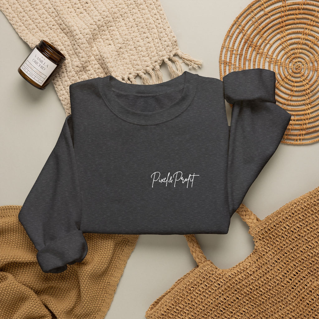 Minimal 'Black Art' Script Crewneck Sweatshirt