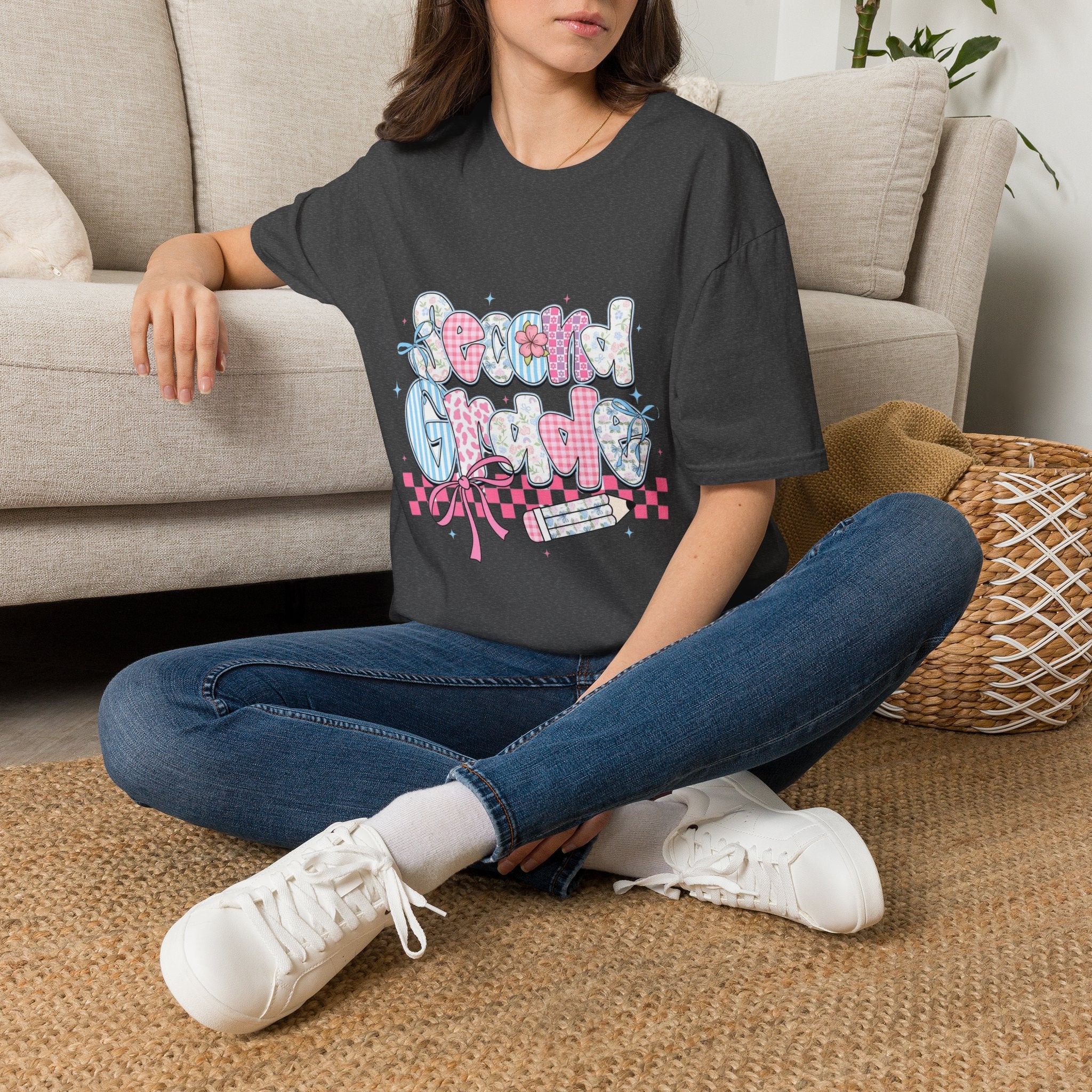 Teacher Squad T-Shirt – Cute Pastel Plaid Teacher Gift Tee