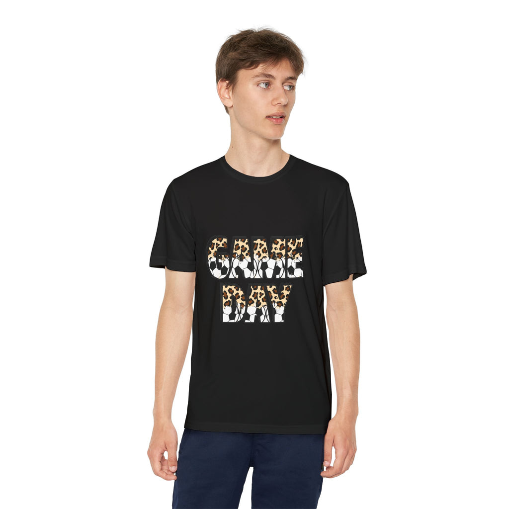 Game Day Youth Tee — Leopard Print "GAME DAY" Sports Shirt