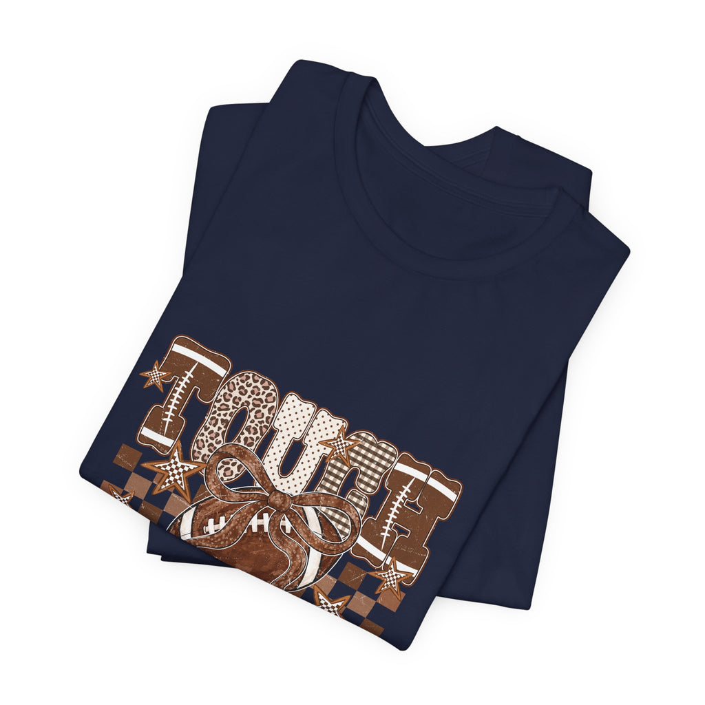TouCh Down Bulldog Tee – Vintage Checkerboard Graphic T-Shirt