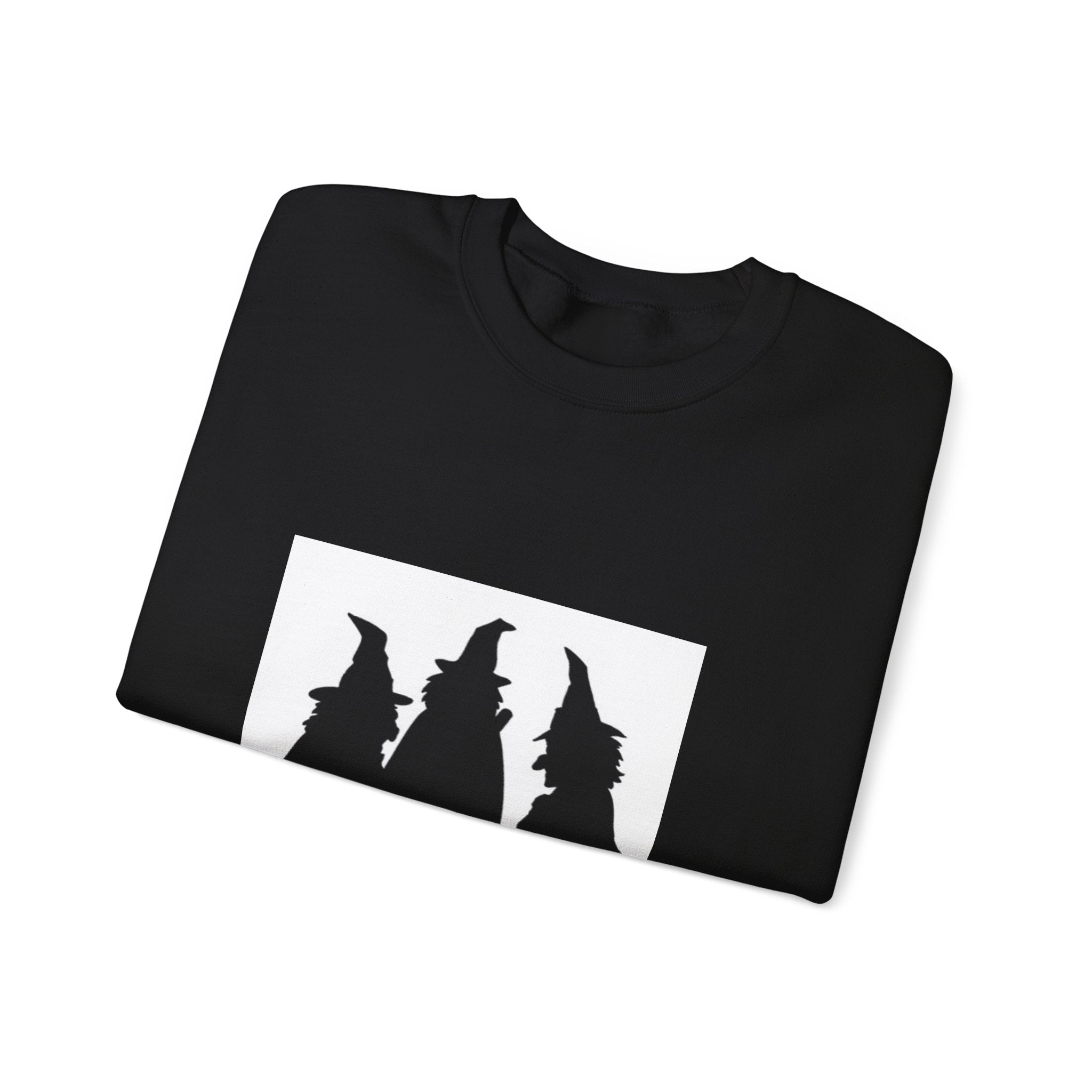 Witch Silhouette Crewneck Sweatshirt – Spooky Trio Halloween Pullover