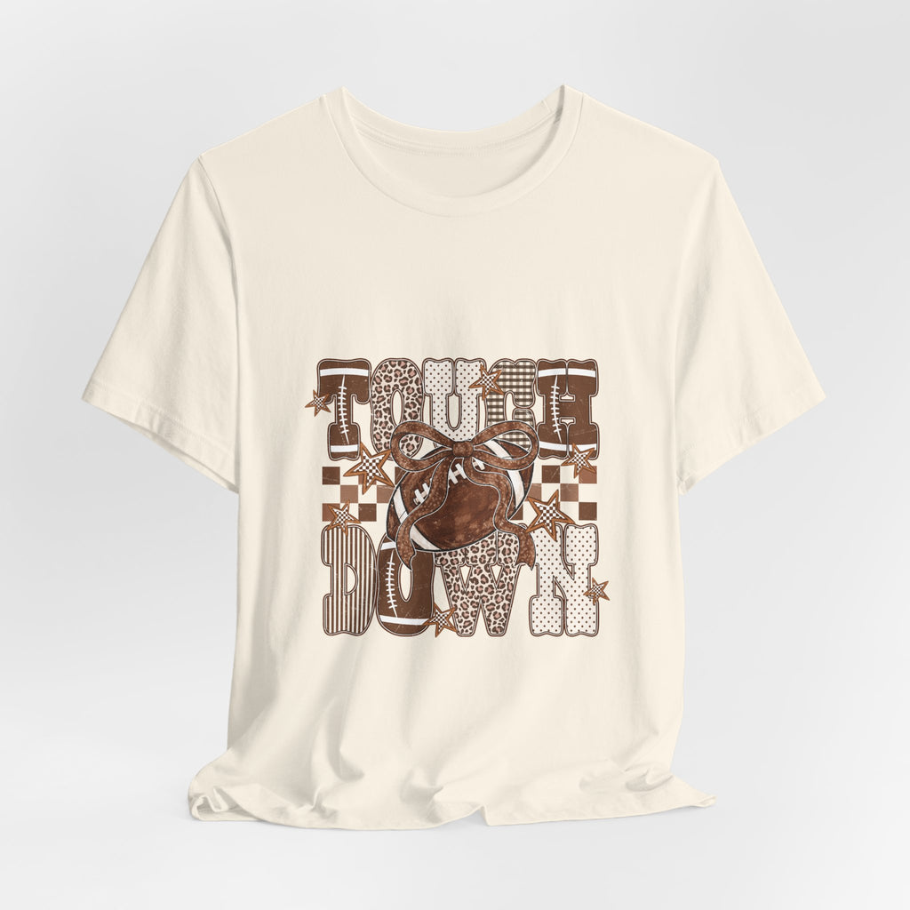 TouCh Down Bulldog Tee – Vintage Checkerboard Graphic T-Shirt