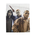 Horror Icons Velveteen Plush Blanket — Scream, Michael Myers & Jason Throw