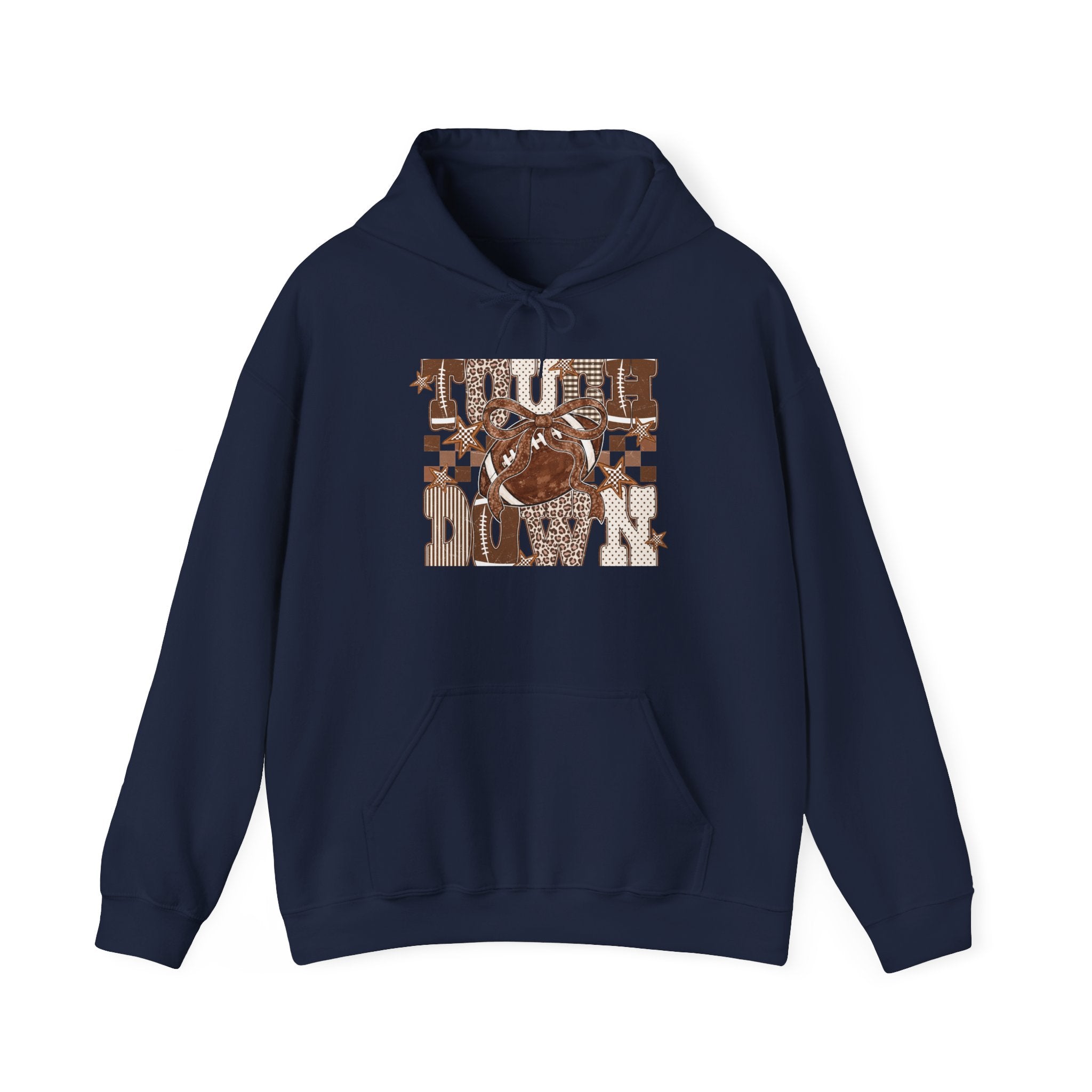 Retro Brown 'Groove Baby' Graphic Hoodie — Vintage Checkerboard Planet Design
