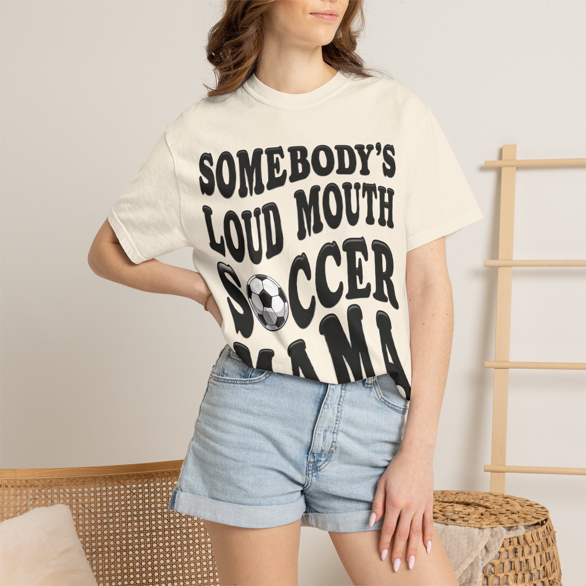 Soccer Mama T-Shirt — "Somebody's Loud Mouth" Funny Soccer Mom Tee