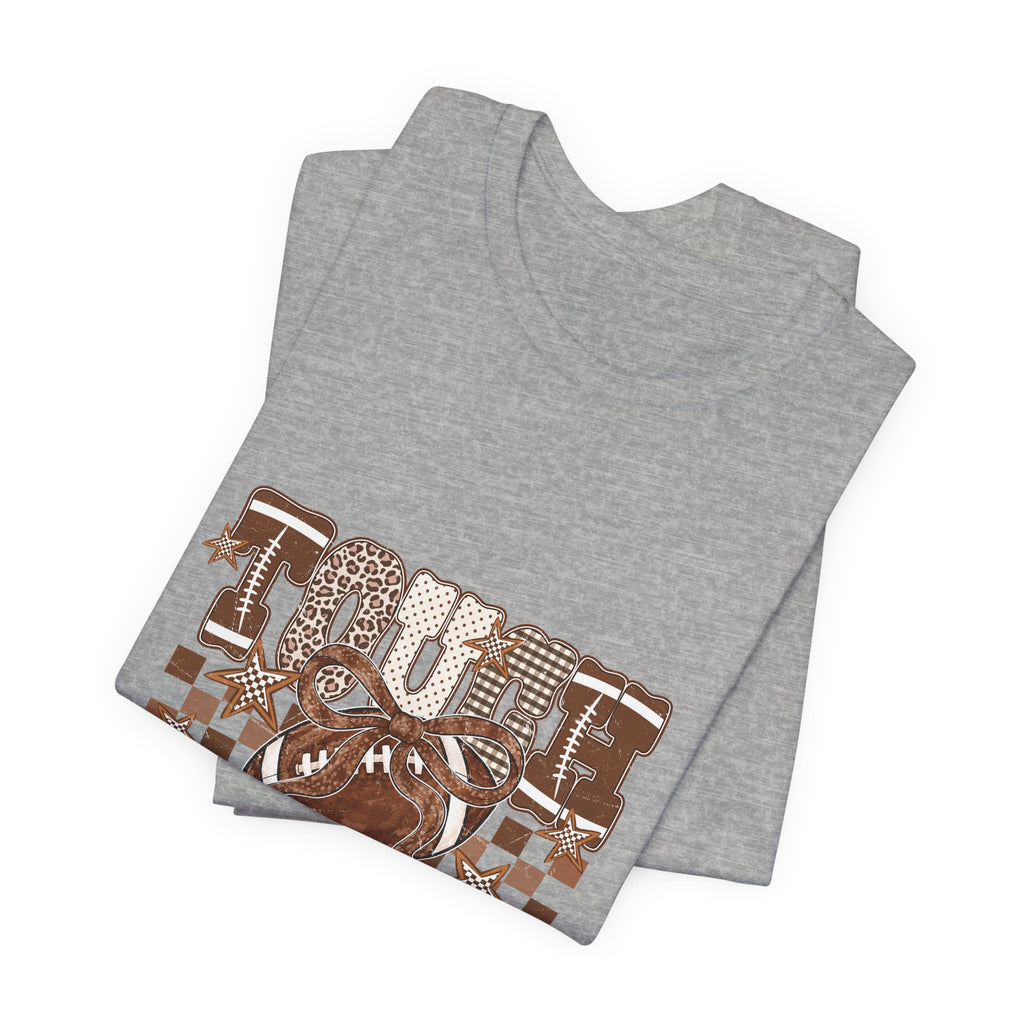 TouCh Down Bulldog Tee – Vintage Checkerboard Graphic T-Shirt