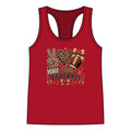 Peace Love Football Leopard Print Racerback Tank