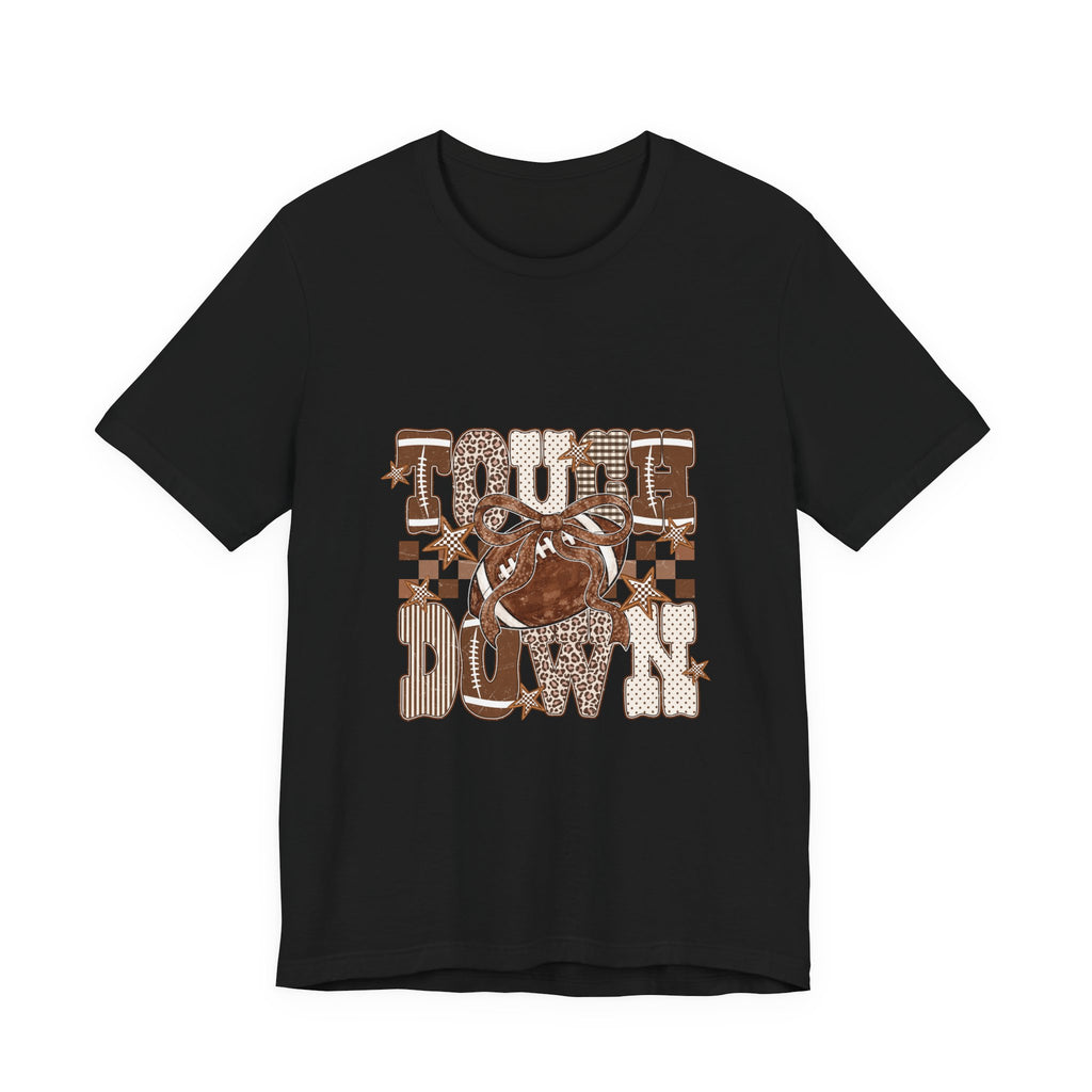 TouCh Down Bulldog Tee – Vintage Checkerboard Graphic T-Shirt