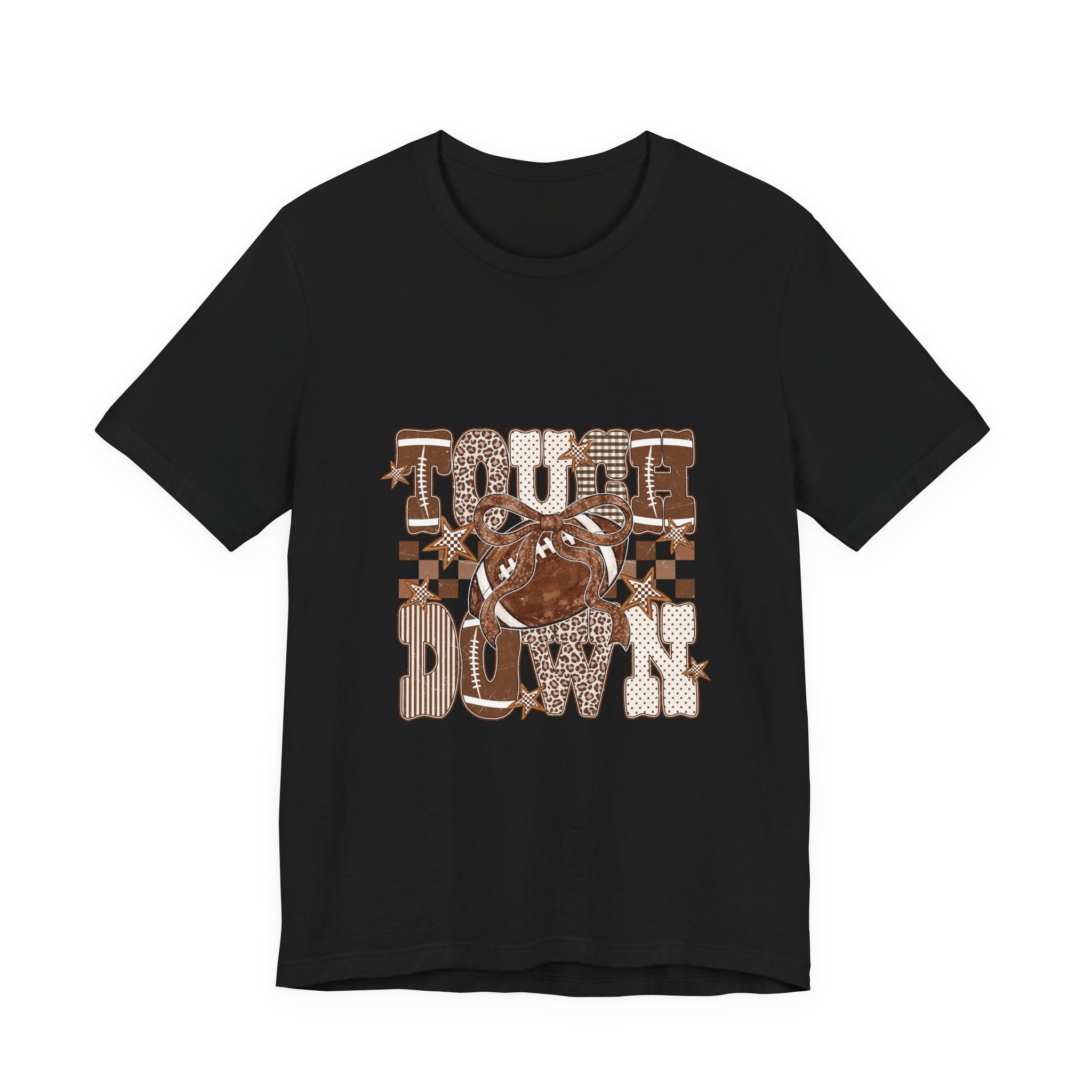 TouCh Down Bulldog Tee – Vintage Checkerboard Graphic T-Shirt