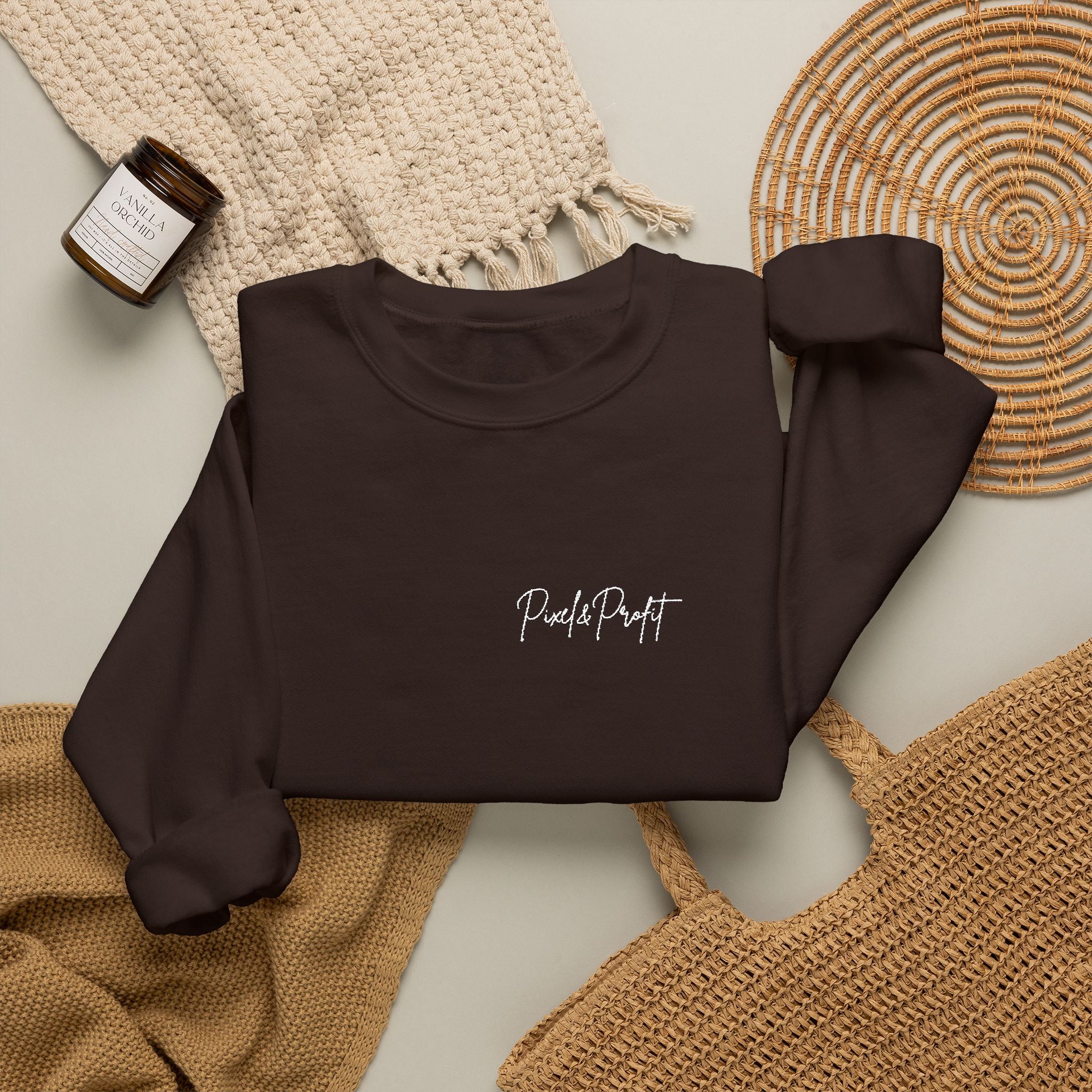 Minimal 'Black Art' Script Crewneck Sweatshirt