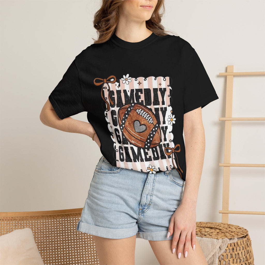 Gameday Football T-Shirt — Retro Floral Game Day Tee