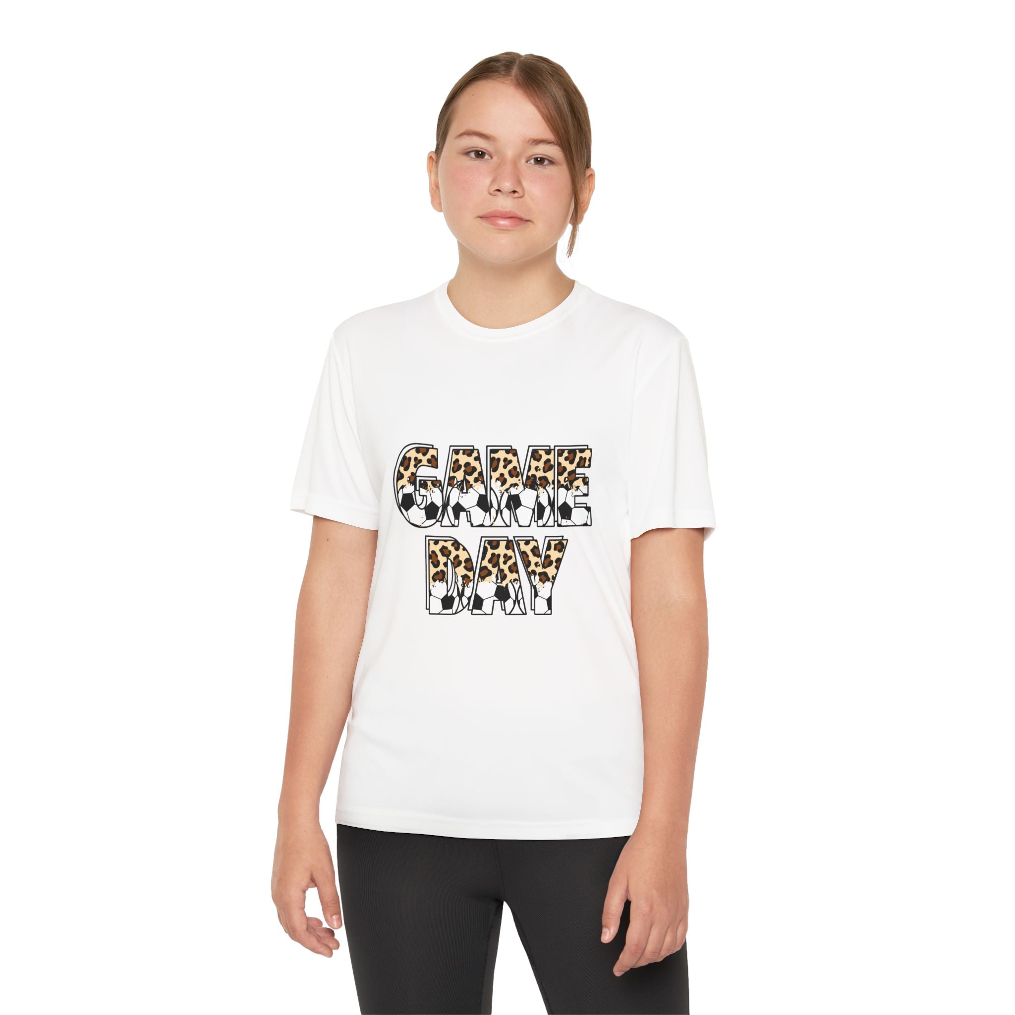 Game Day Youth Tee — Leopard Print "GAME DAY" Sports Shirt