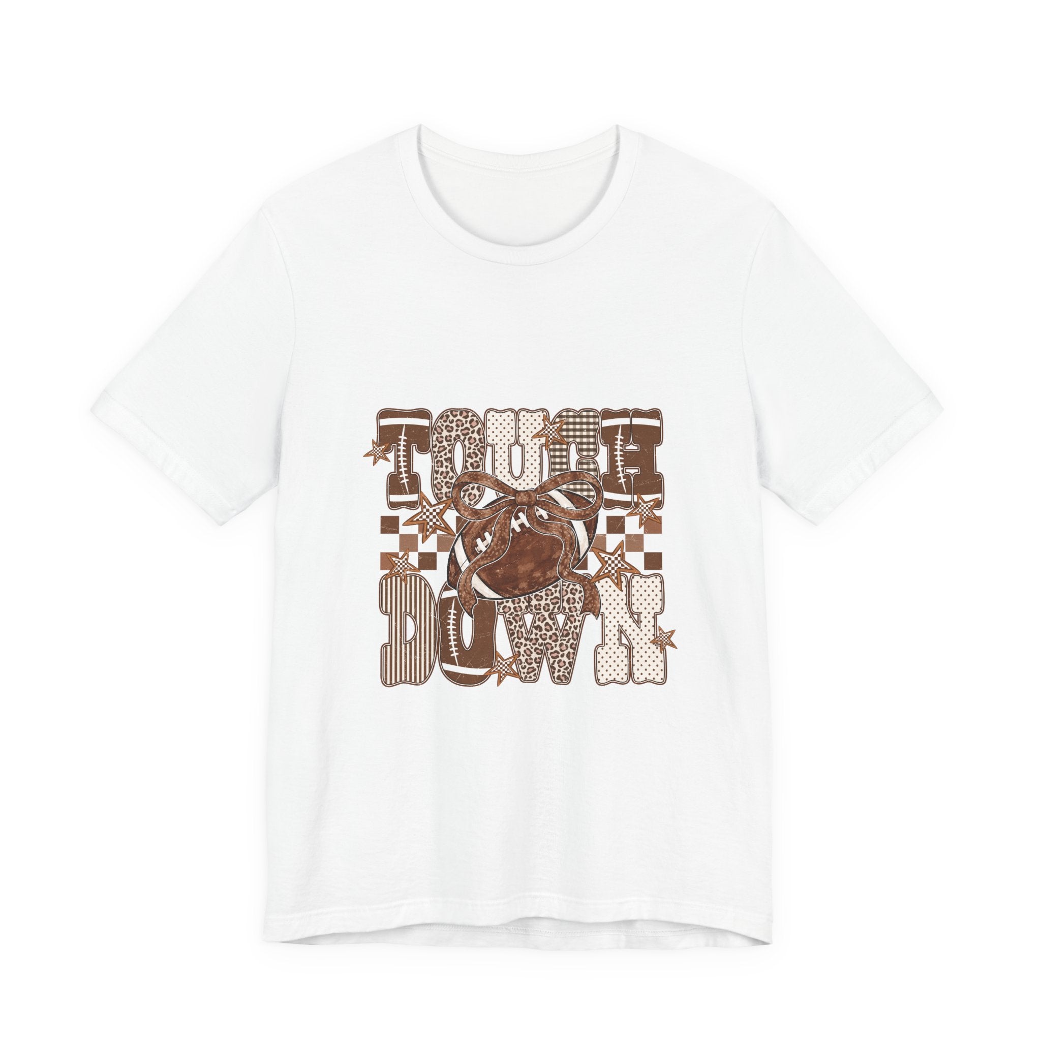 TouCh Down Bulldog Tee – Vintage Checkerboard Graphic T-Shirt