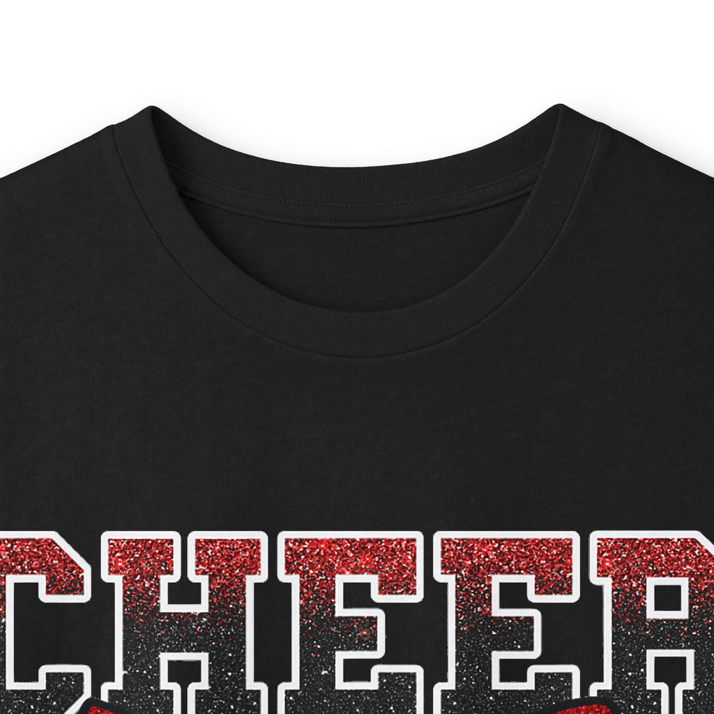 Cheer Dad Long Sleeve Tee — Red Bow Cheerleader Dad Shirt