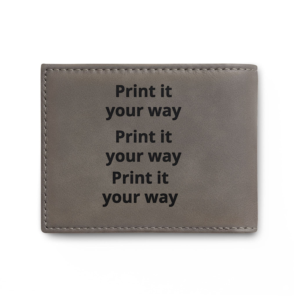 Bi-Fold Wallet — "Bank of Dad, Always Open" Leather Card Wallet