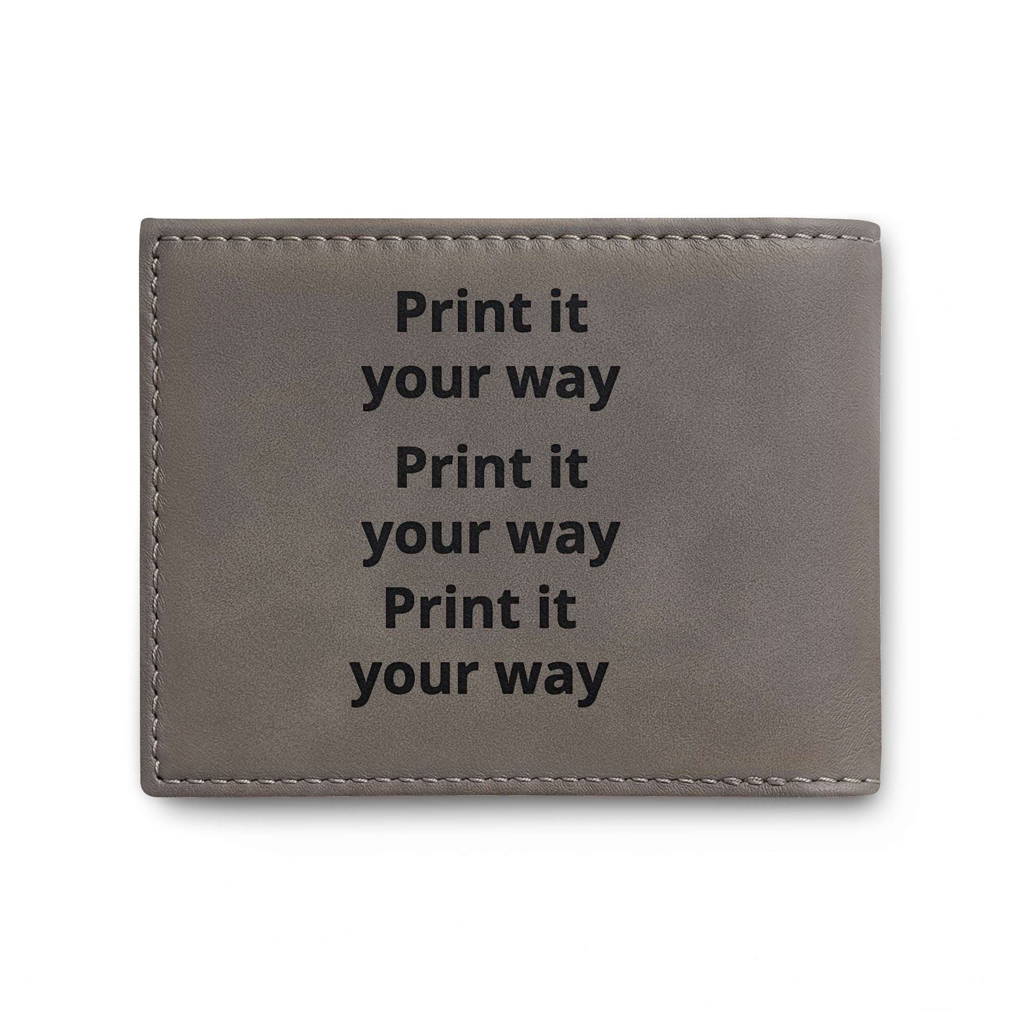 Bi-Fold Wallet — "Bank of Dad, Always Open" Leather Card Wallet