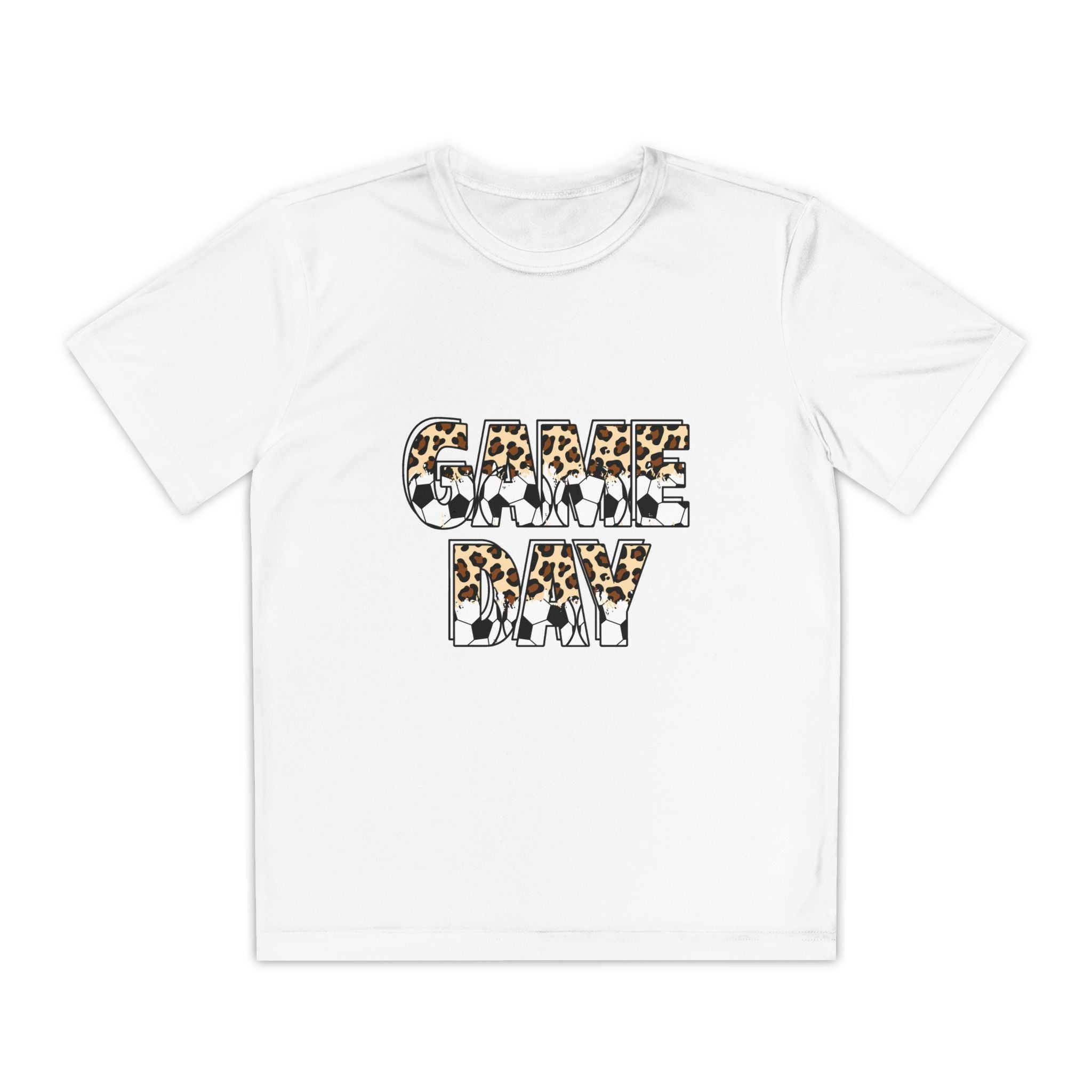 Game Day Youth Tee — Leopard Print "GAME DAY" Sports Shirt