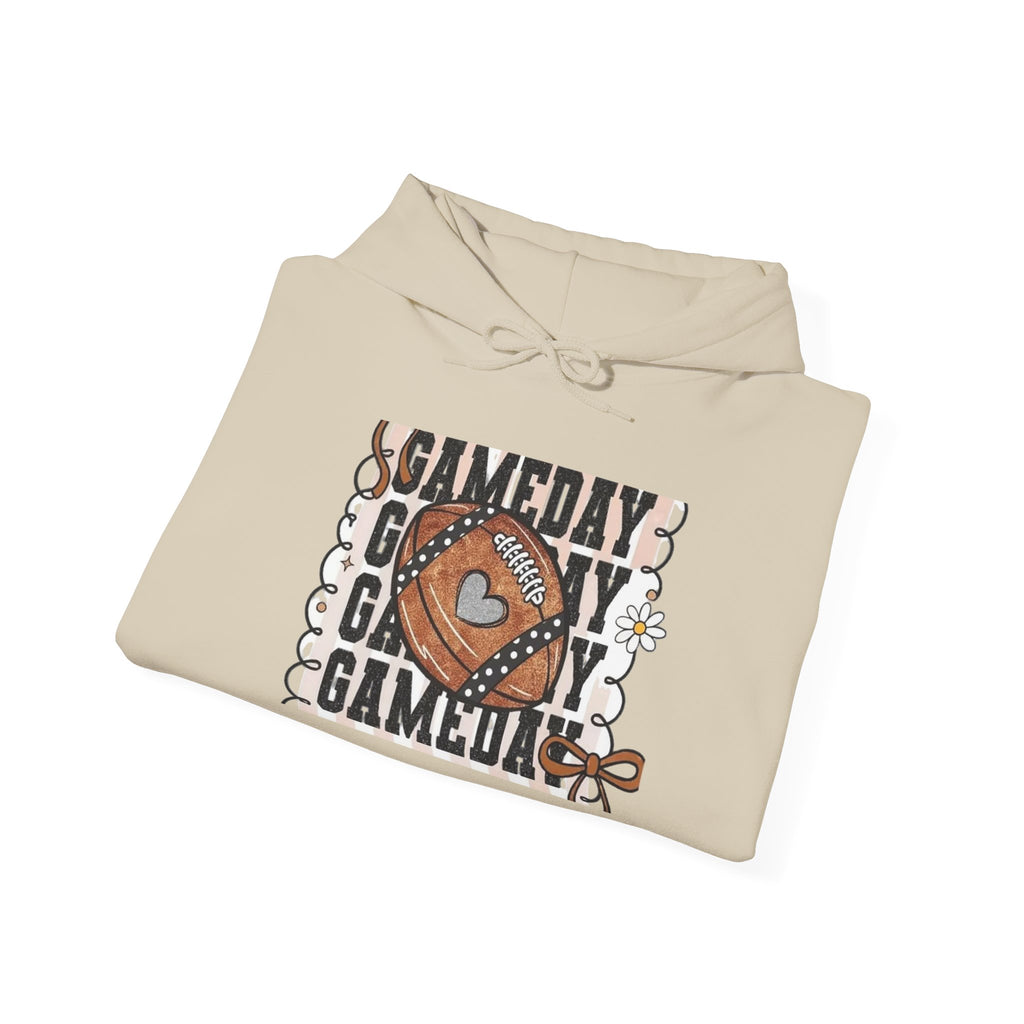 Gameday Football Hoodie — Vintage Football Glove Graphic