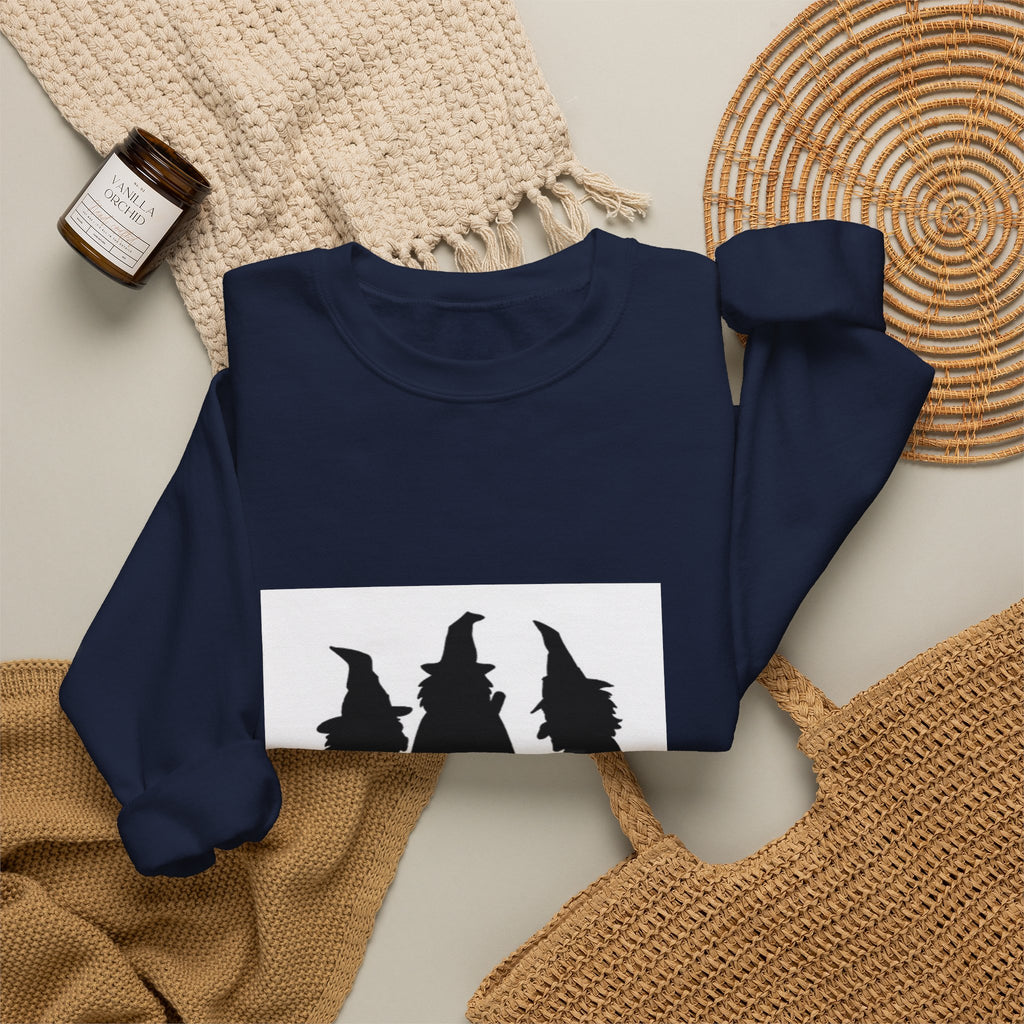 Witch Silhouette Crewneck Sweatshirt – Spooky Trio Halloween Pullover