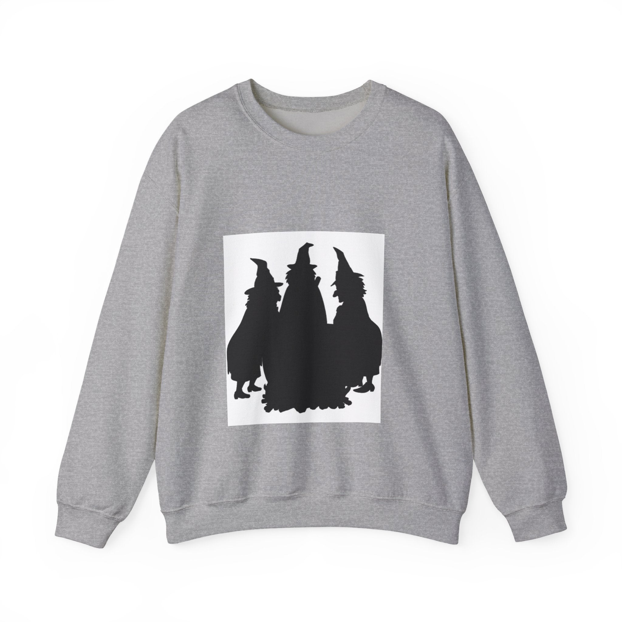 Witch Silhouette Crewneck Sweatshirt – Spooky Trio Halloween Pullover