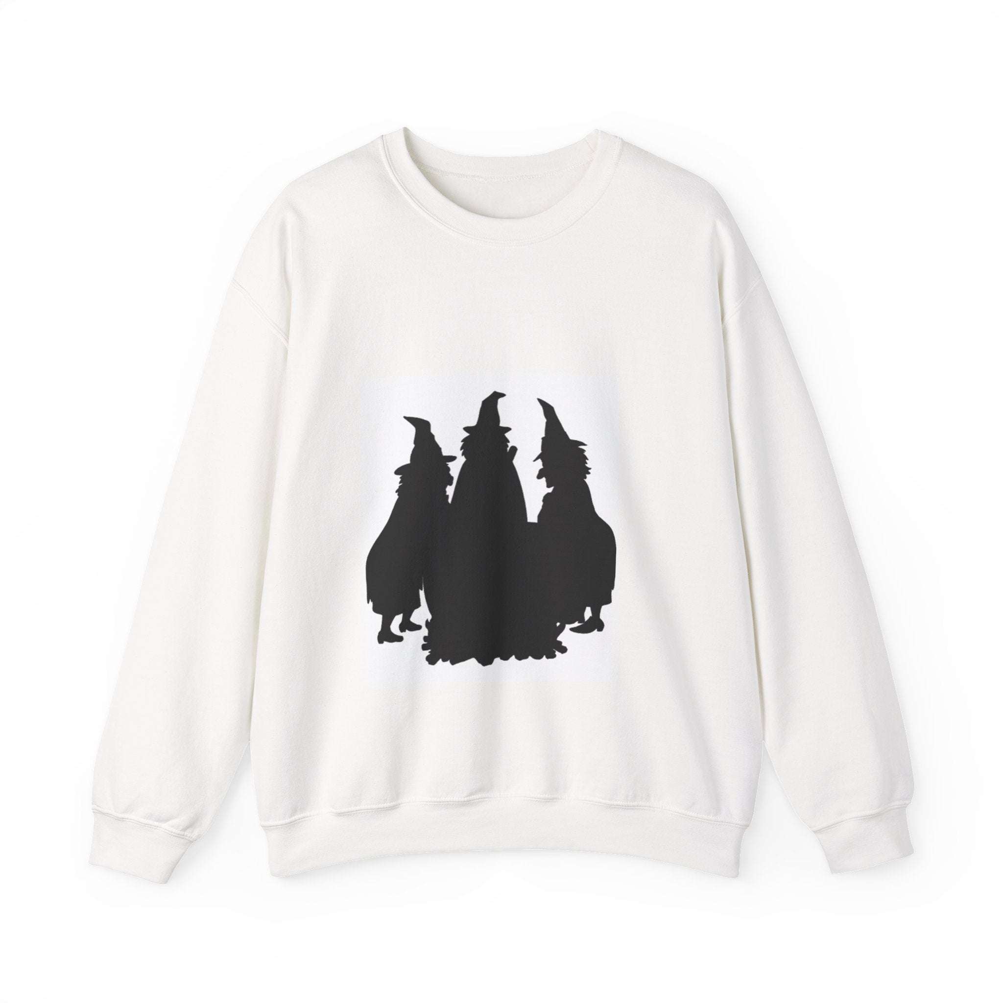 Witch Silhouette Crewneck Sweatshirt – Spooky Trio Halloween Pullover
