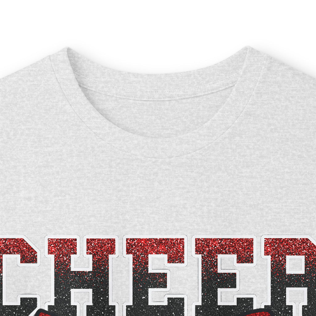 Cheer Dad Long Sleeve Tee — Red Bow Cheerleader Dad Shirt