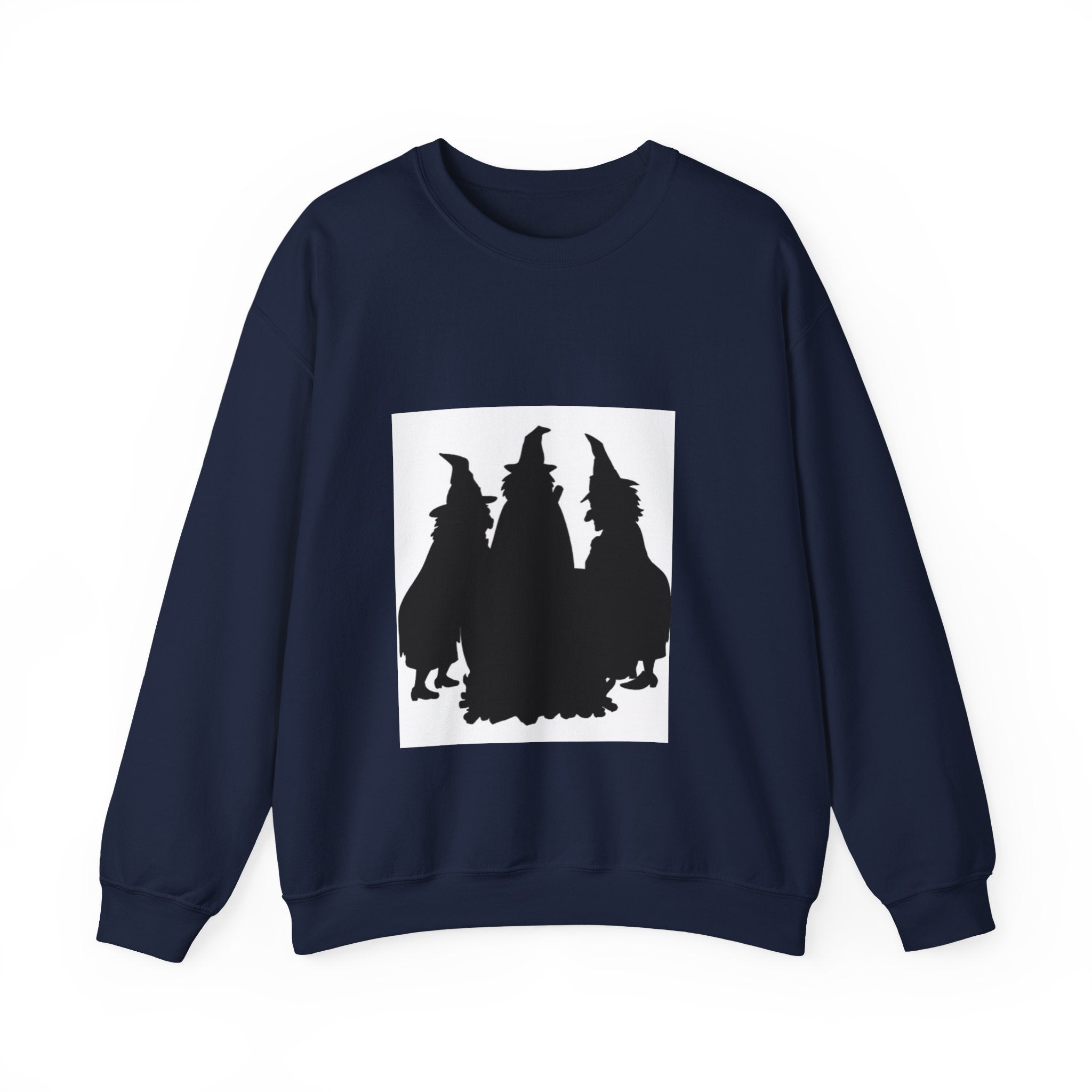 Witch Silhouette Crewneck Sweatshirt – Spooky Trio Halloween Pullover