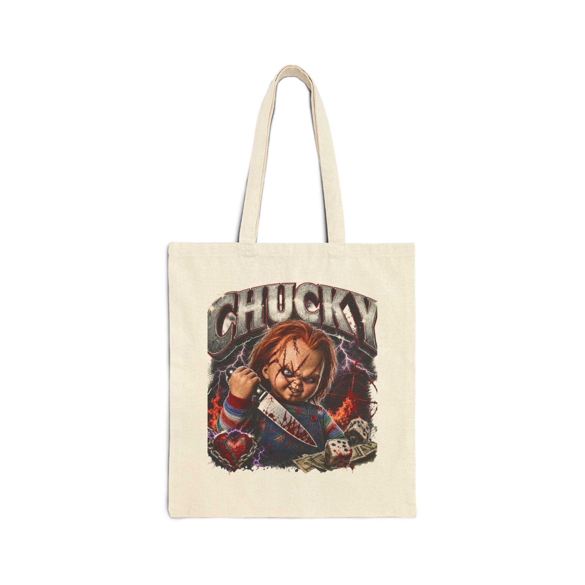 Chucky Horror Tote Bag – Retro Killer Doll Canvas Grocery Bag