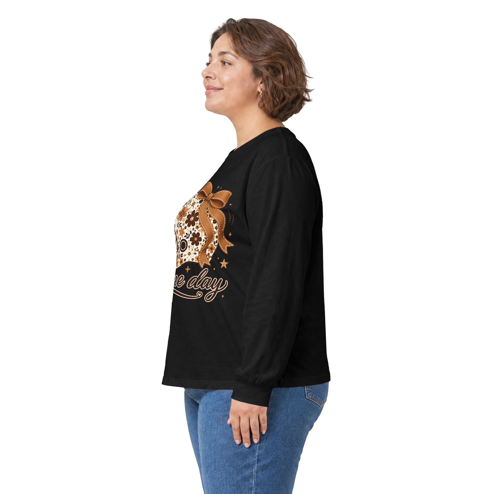 Game Day Floral Football Helmet Long Sleeve Tee
