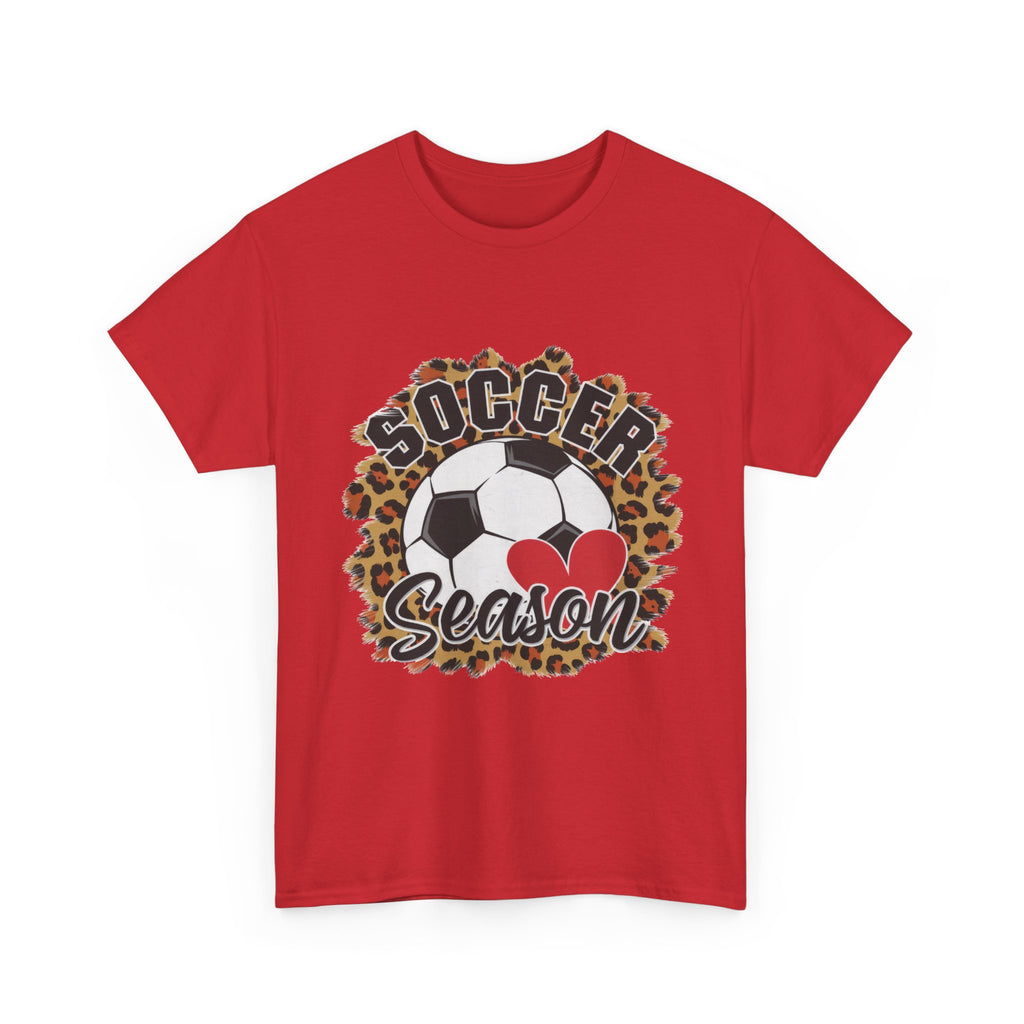 Soccer Season Leopard Heart T‑Shirt