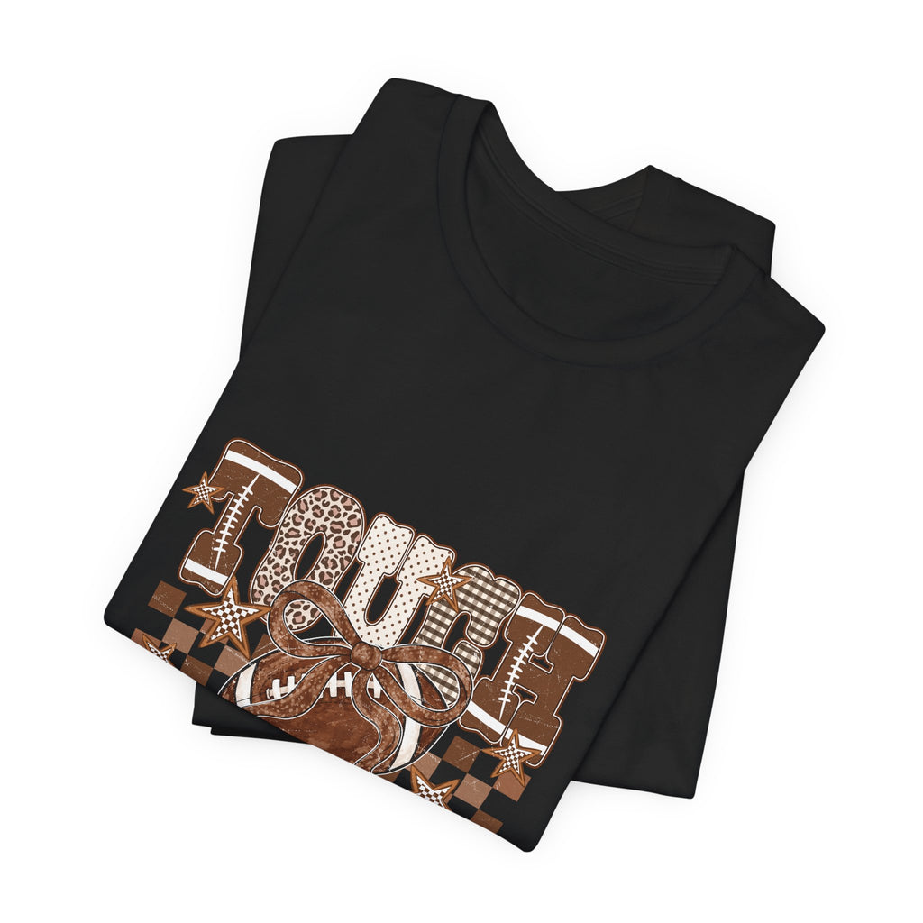 TouCh Down Bulldog Tee – Vintage Checkerboard Graphic T-Shirt