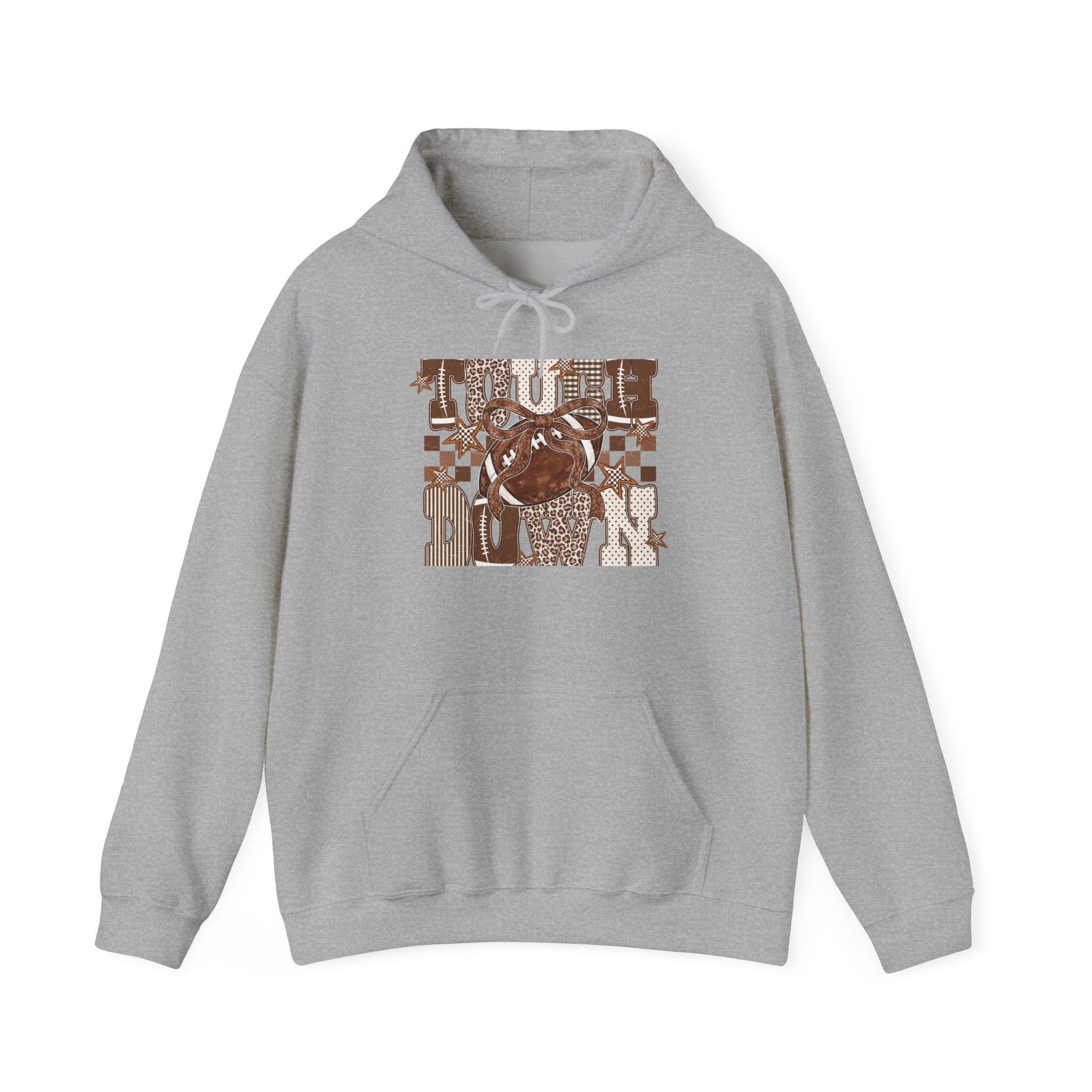 Retro Brown 'Groove Baby' Graphic Hoodie — Vintage Checkerboard Planet Design