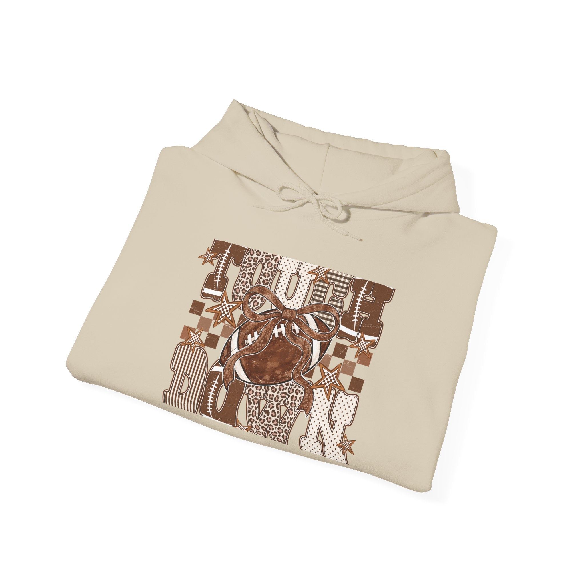 Retro Brown 'Groove Baby' Graphic Hoodie — Vintage Checkerboard Planet Design