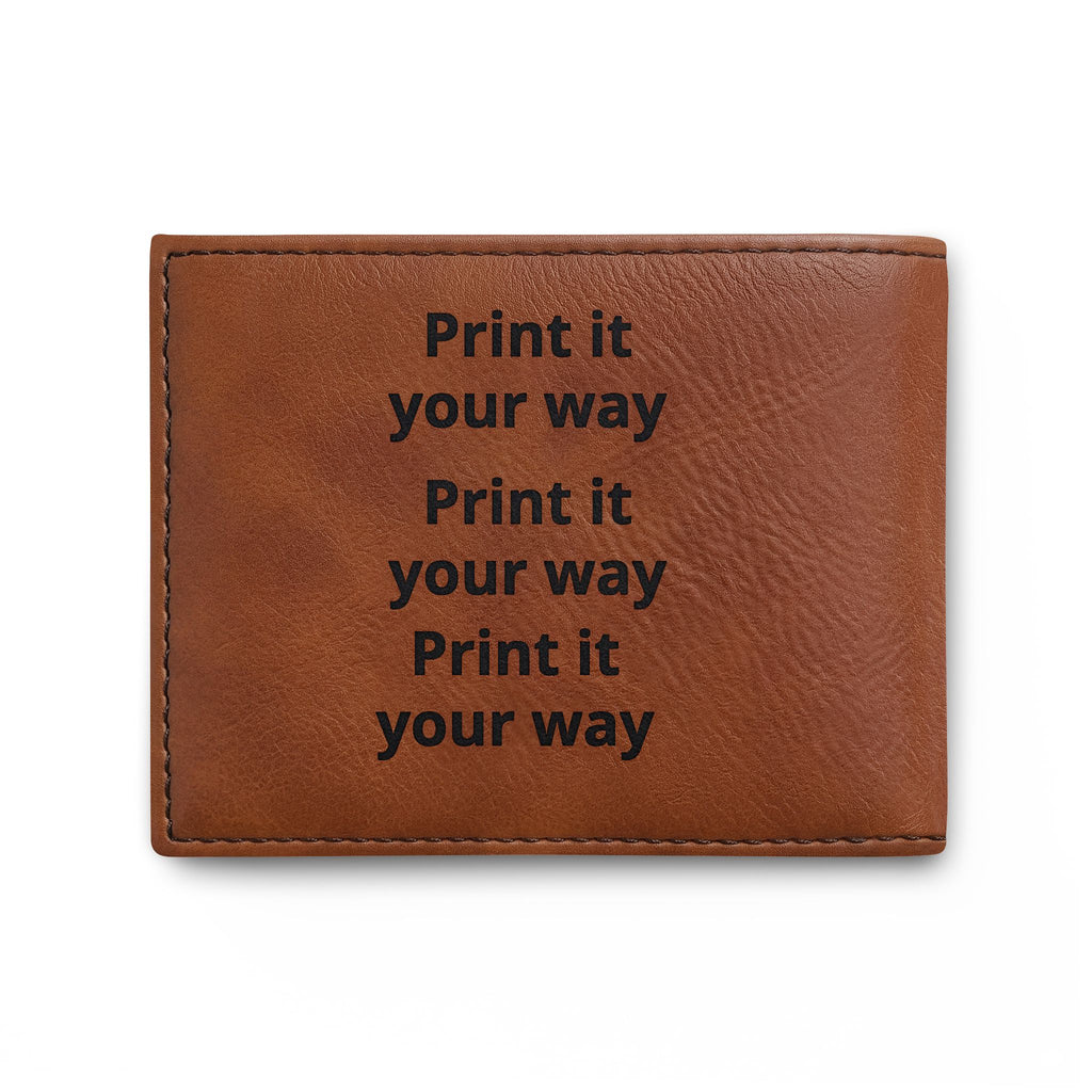 Bi-Fold Wallet — "Bank of Dad, Always Open" Leather Card Wallet