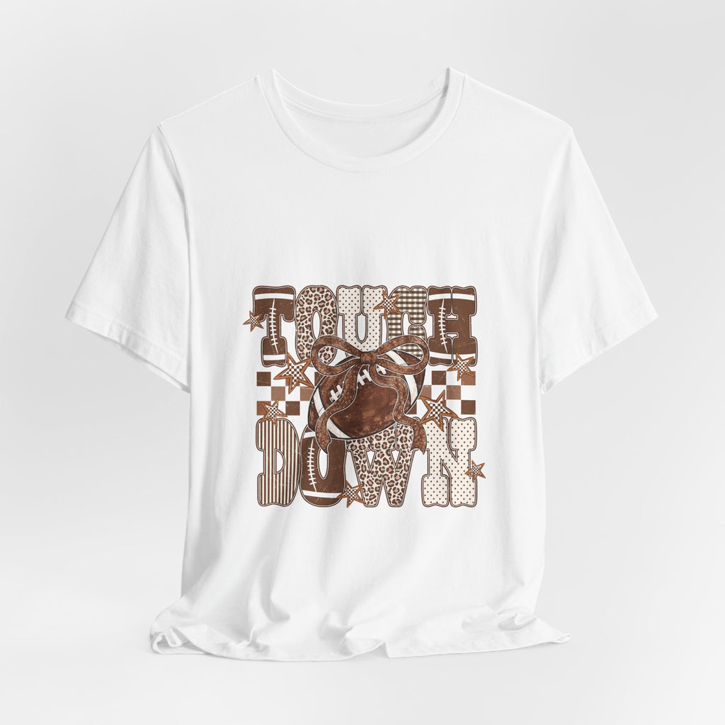 TouCh Down Bulldog Tee – Vintage Checkerboard Graphic T-Shirt