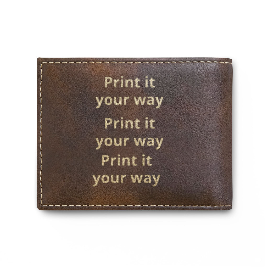 Bi-Fold Wallet — "Bank of Dad, Always Open" Leather Card Wallet